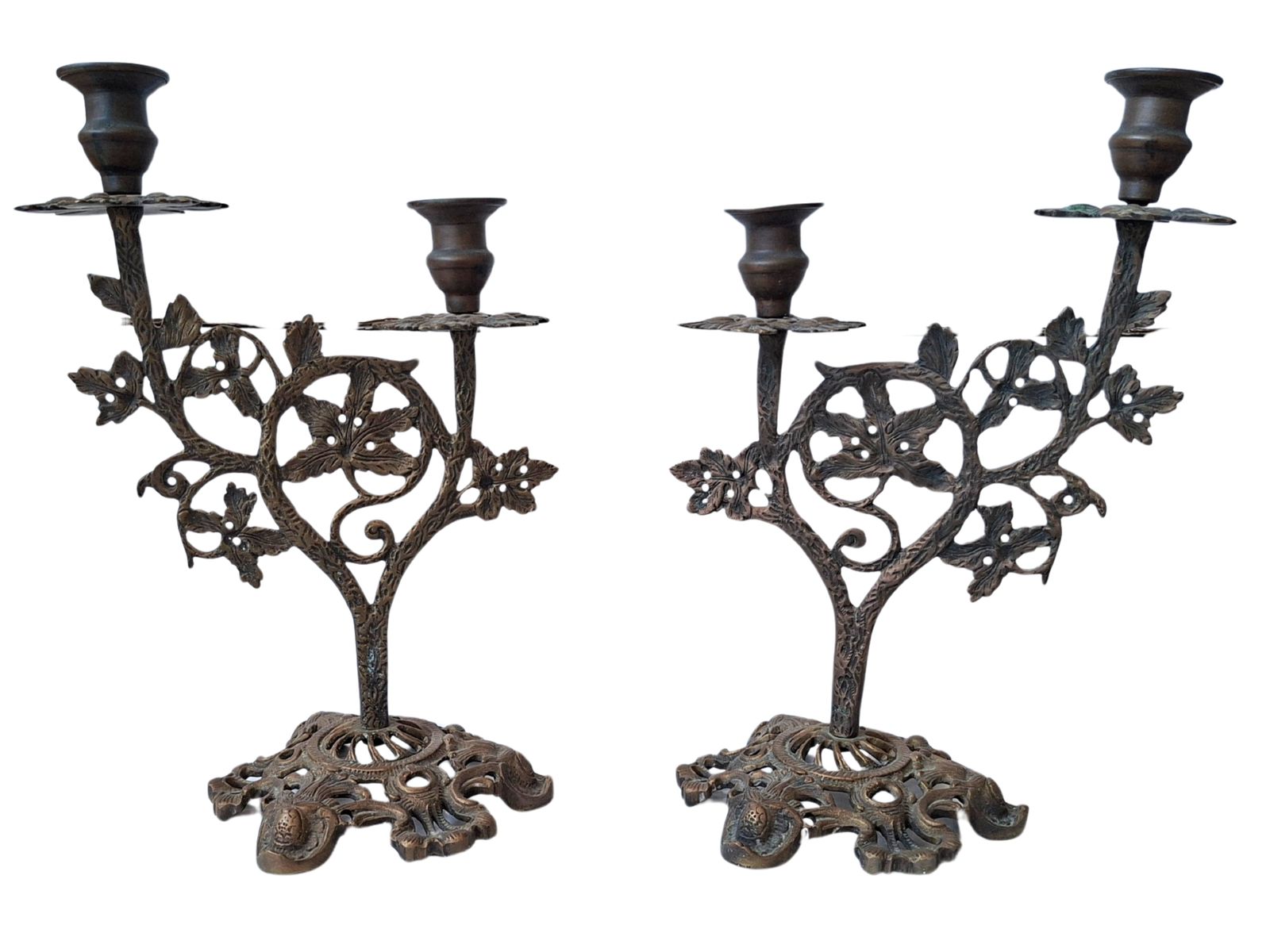 Splendida Coppia Di Candelabri Antichi   Stile Liberty / Art Nouveau photo furniture