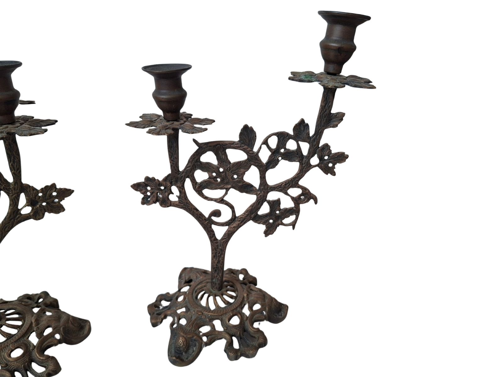 Splendida Coppia Di Candelabri Antichi   Stile Liberty / Art Nouveau photo for sale