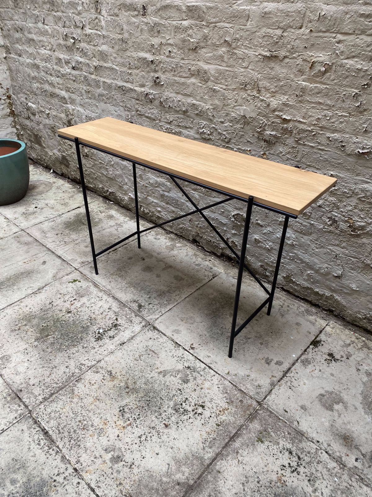 Furniture Console  Industrial Style Chic Hallway Iron X Frame Rrp £950 photo