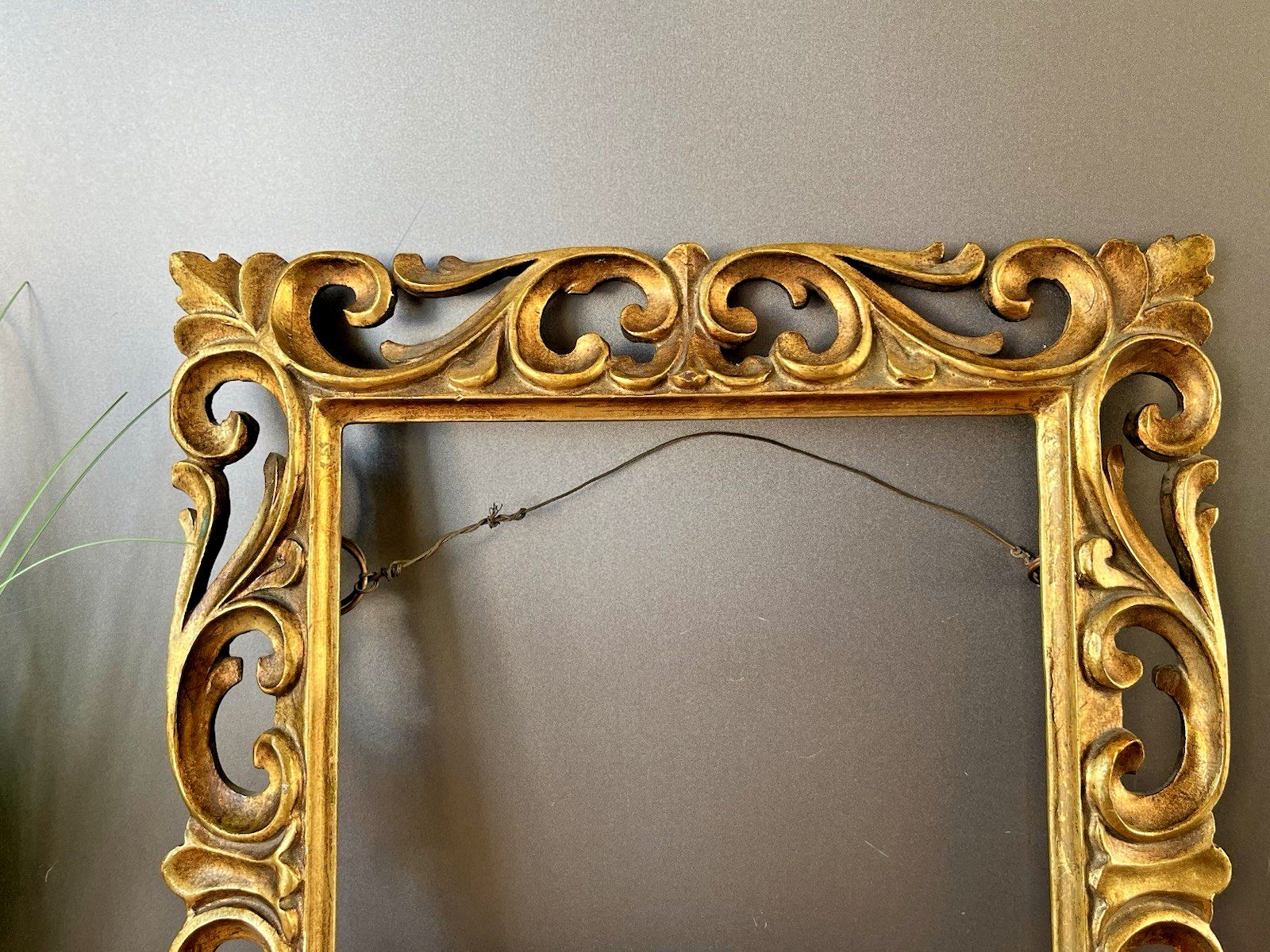 Superb Italian Ornate Giltwood Rococo Frame For Antique Picture Painting Mirror photo vintage