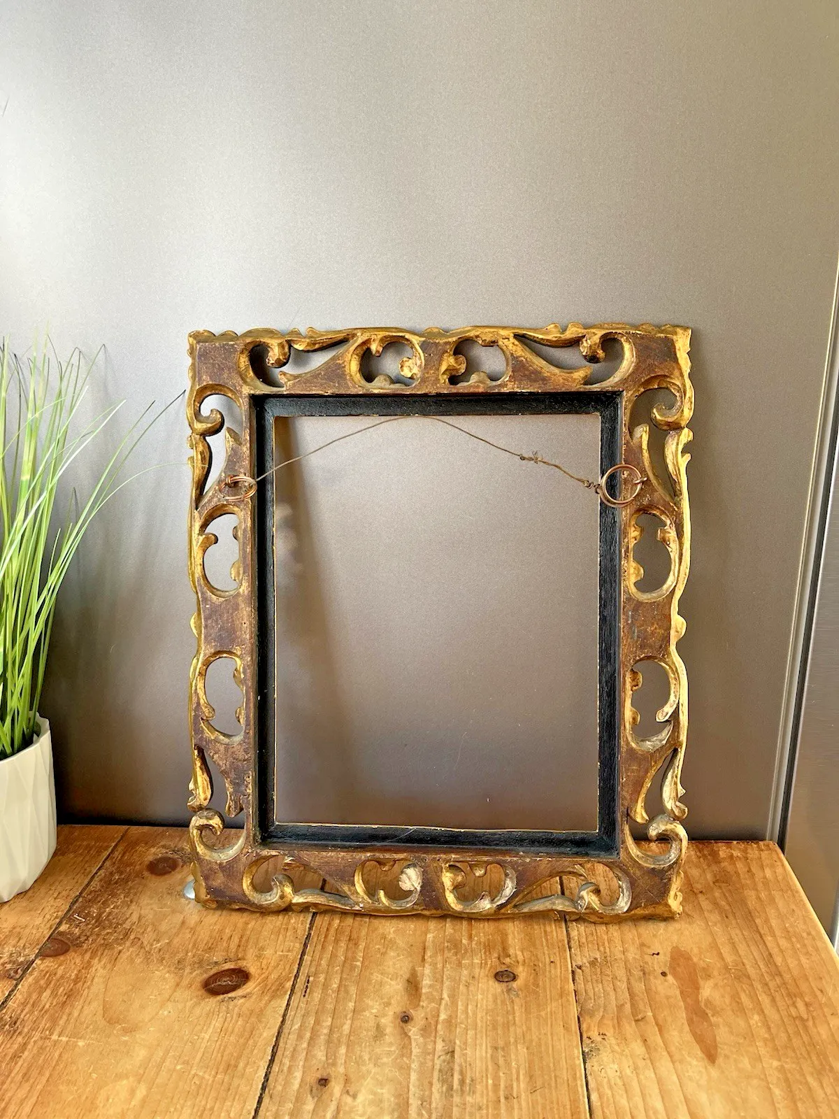 photo for sale Superb Italian Ornate Giltwood Rococo Frame For Antique Picture Painting Mirror