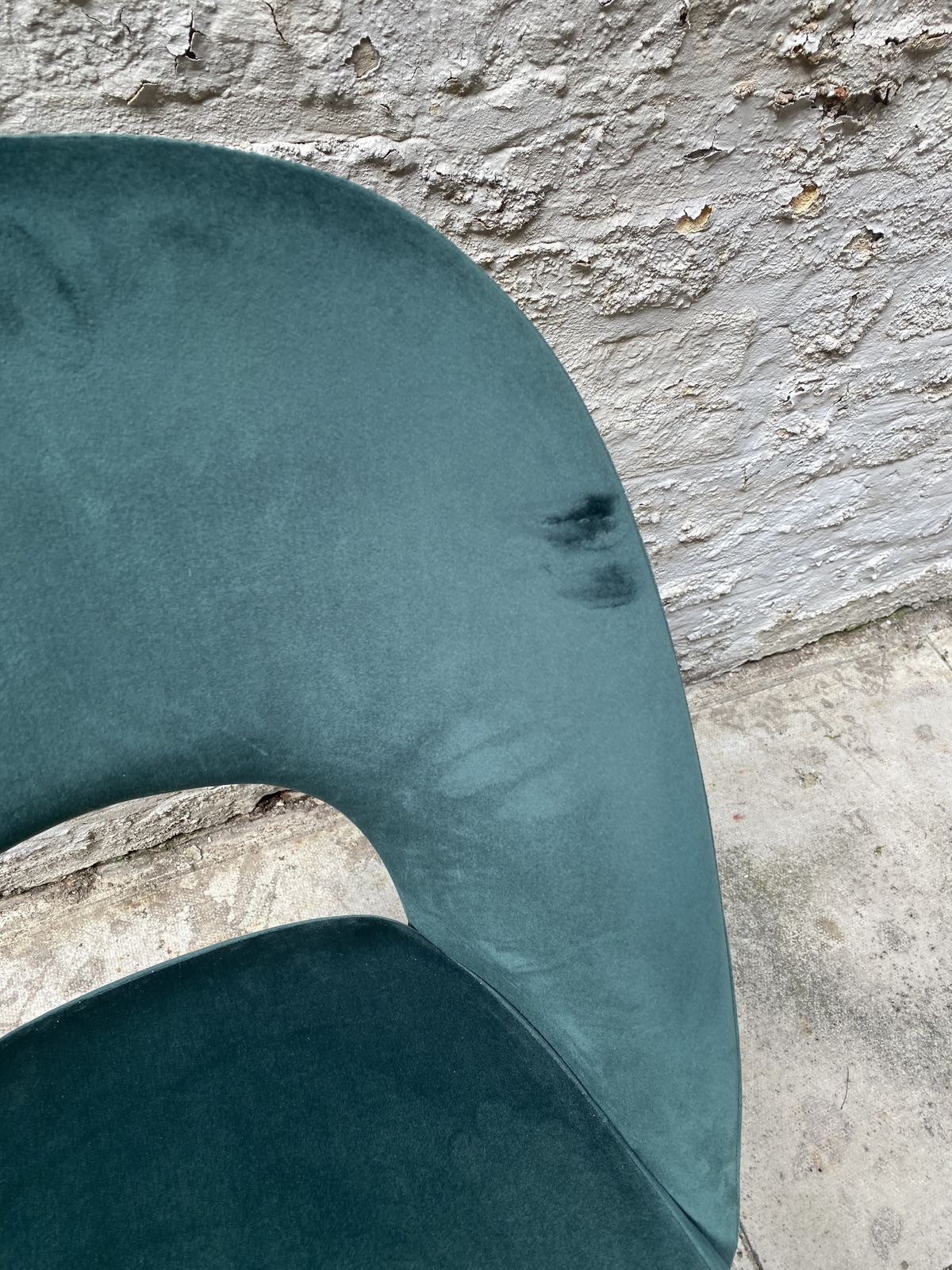 2x Teal Blue Velvet Kitchen Dining Modern Chairs With Metal Legs Rrp 300 photo for sale
