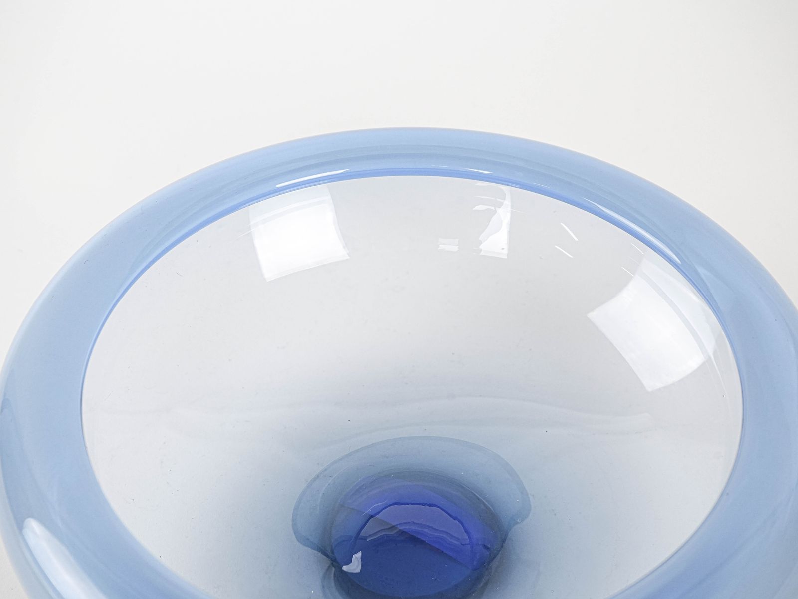 Blue Glass Bowl, Danish Design, 1960s, Manufactured By Holmegaard photo 409.0