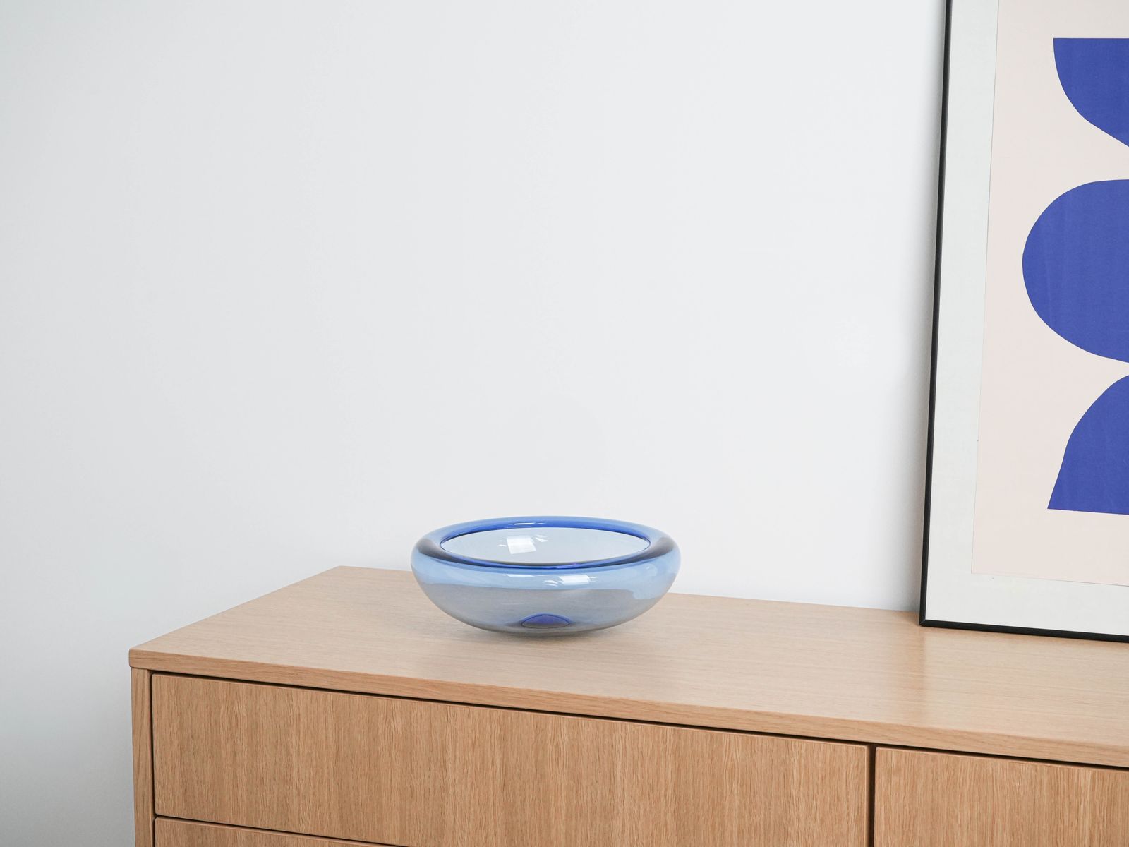 Blue Glass Bowl, Danish Design, 1960s, Manufactured By Holmegaard photo buy