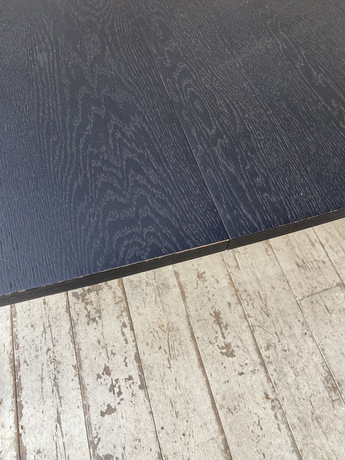 Modern Black Ash Extendable Dining Table Seats 6 8 Sleek Oval Design Rpp £550 photo buy