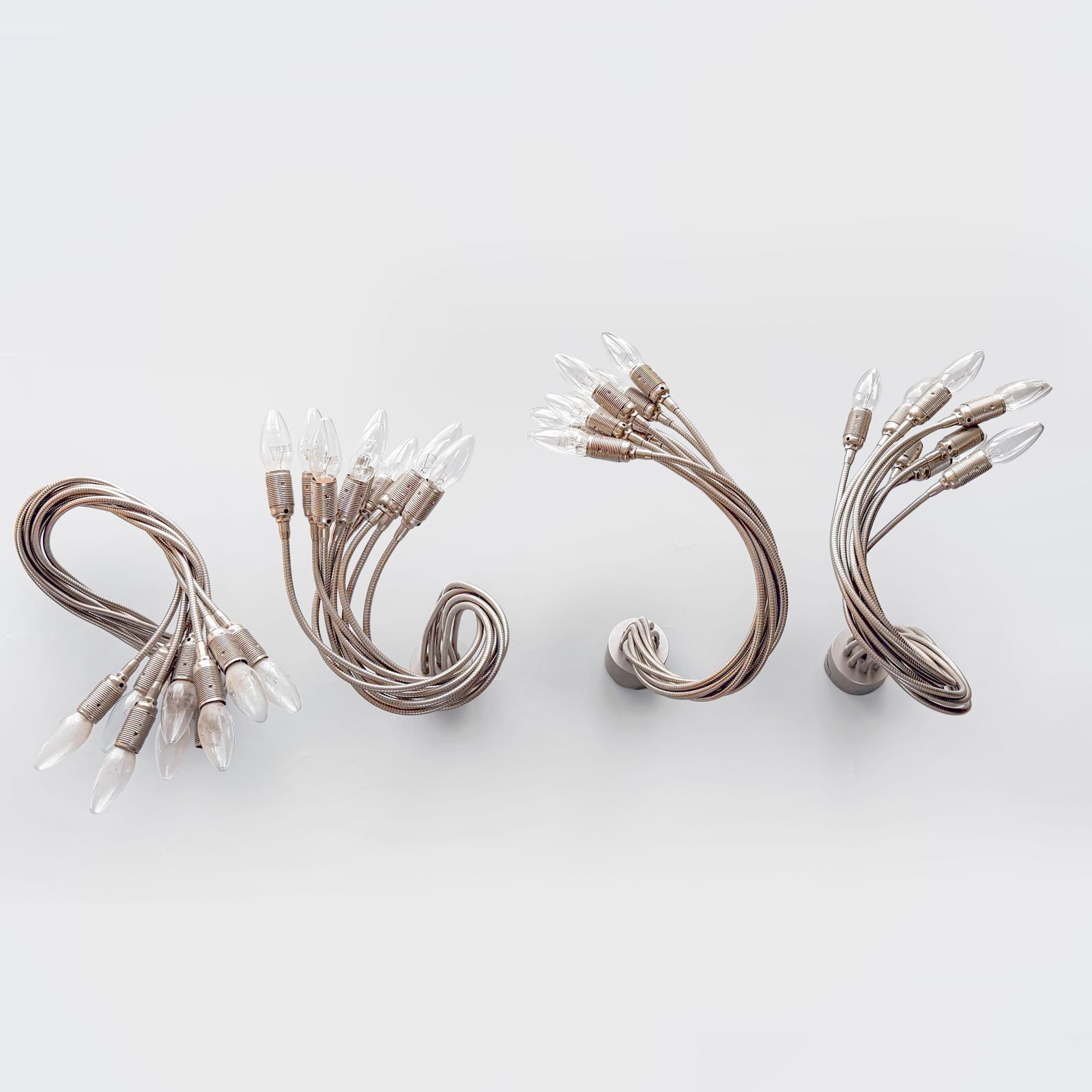 Ensemble de 4 appliques murales Catellani & Smith Turciu, Italie, 1999. photo Luminaires