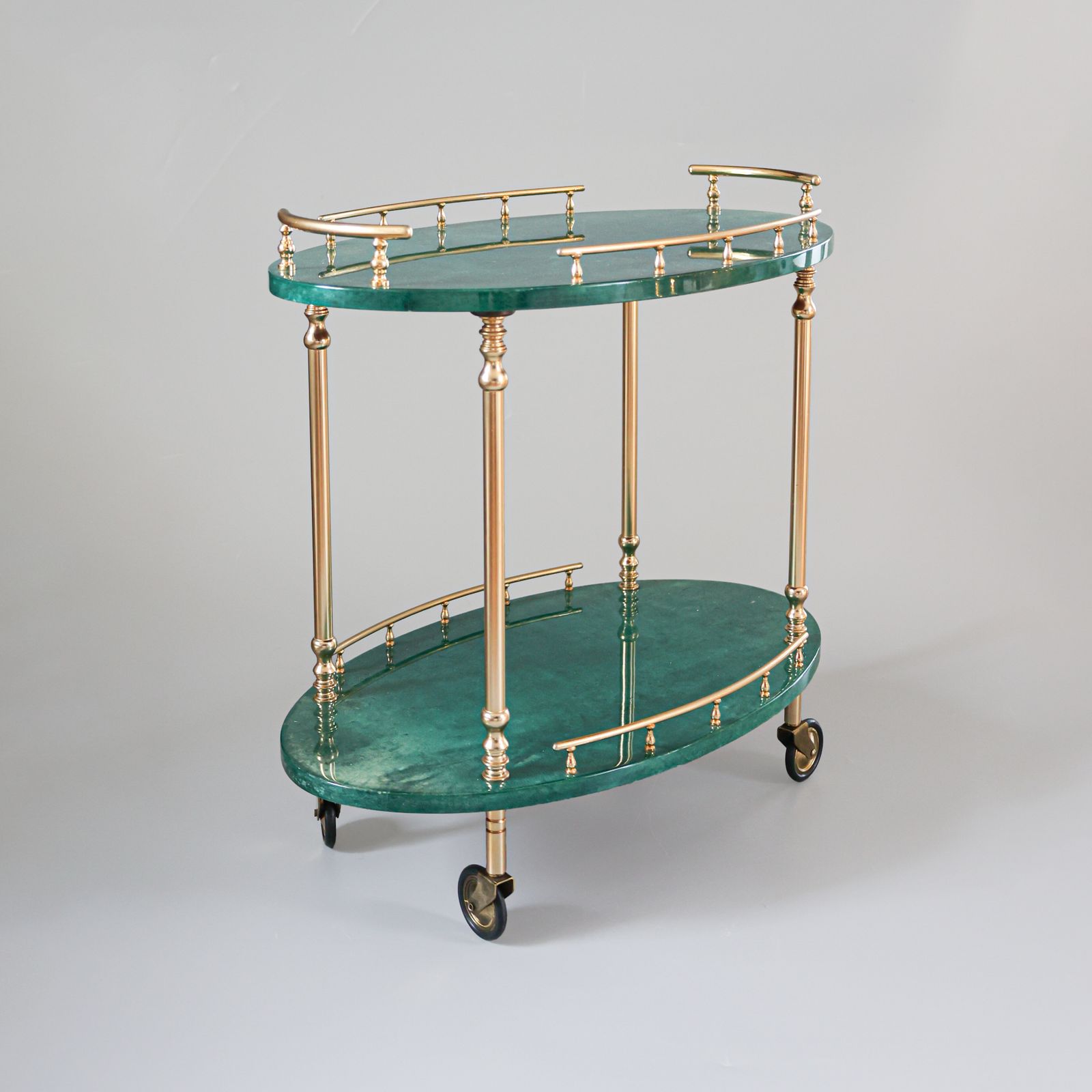 Bar Cart By Aldo Tura, Italy, 1970s. photo for sale