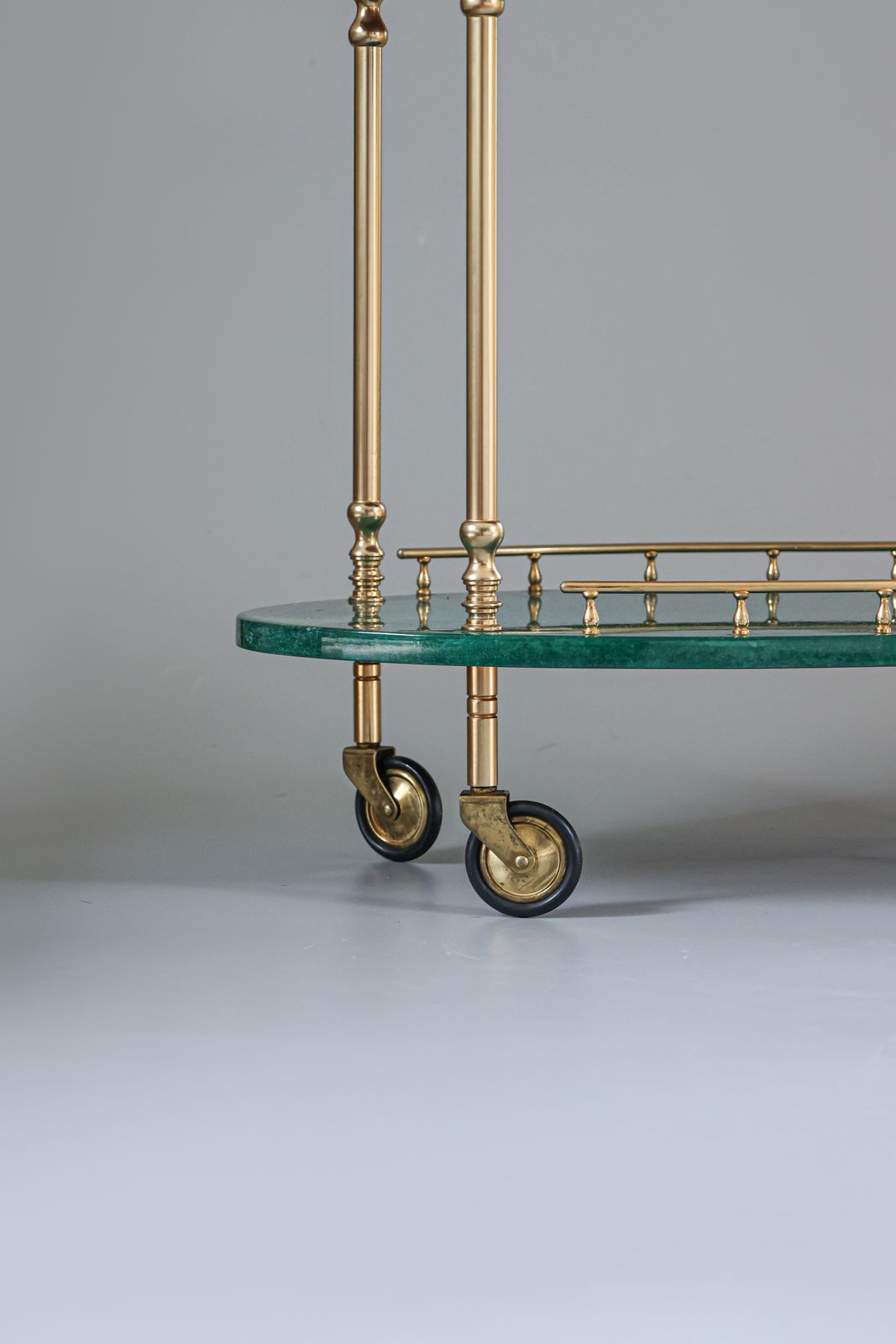 Bar Cart By Aldo Tura, Italy, 1970s. photo vintage