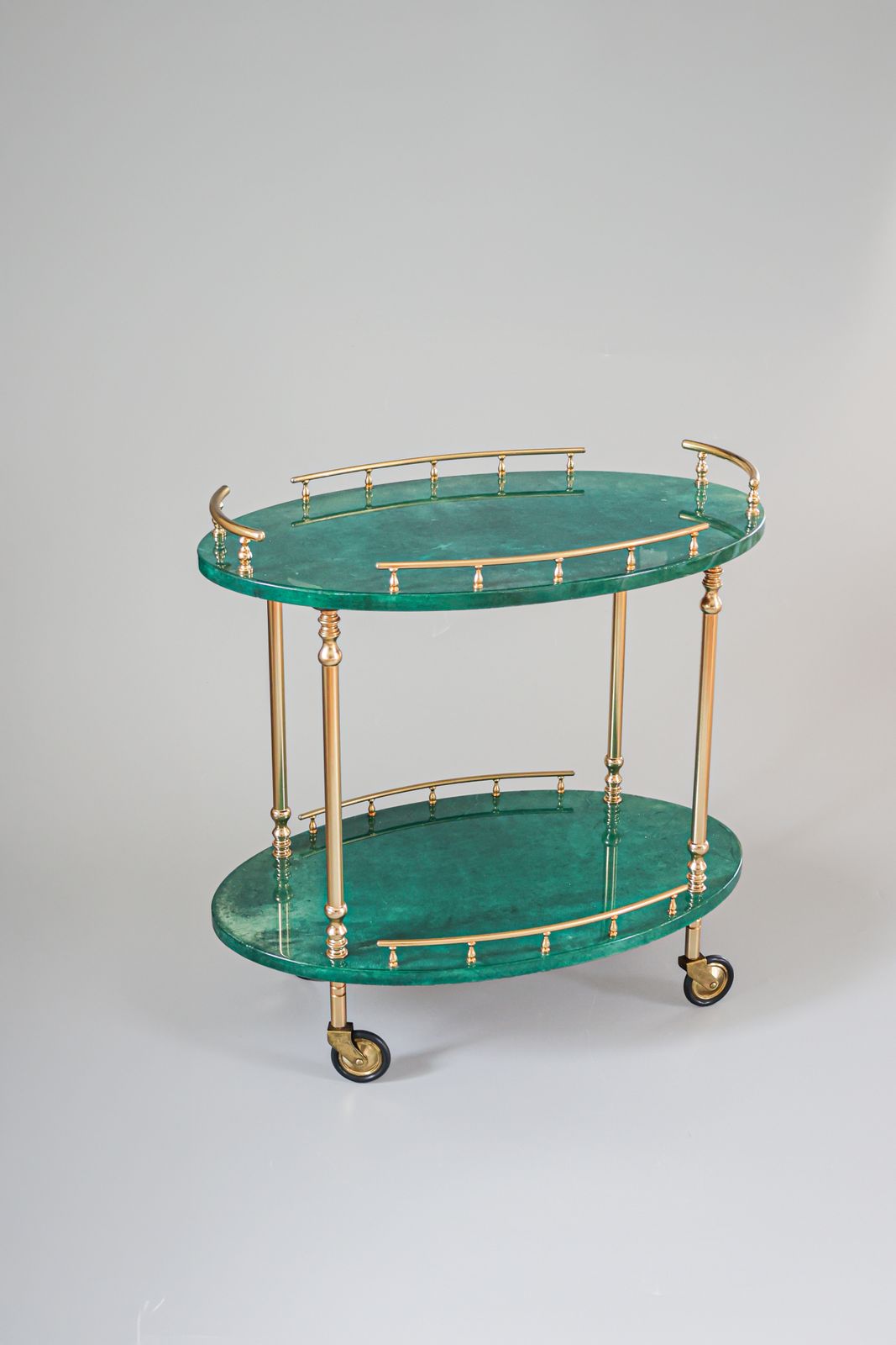 photo vinterior Bar Cart By Aldo Tura, Italy, 1970s.