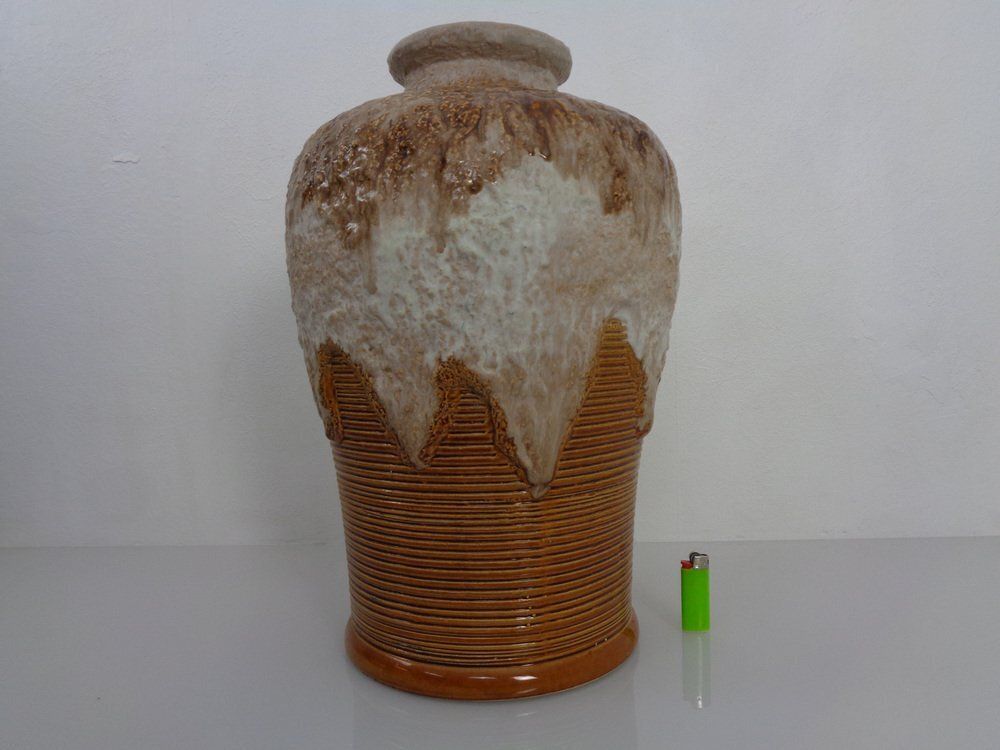 Large Lava Ceramic Model 650/45 Vase From Dümler & Breiden, Germany, 1970s photo Home Decor
