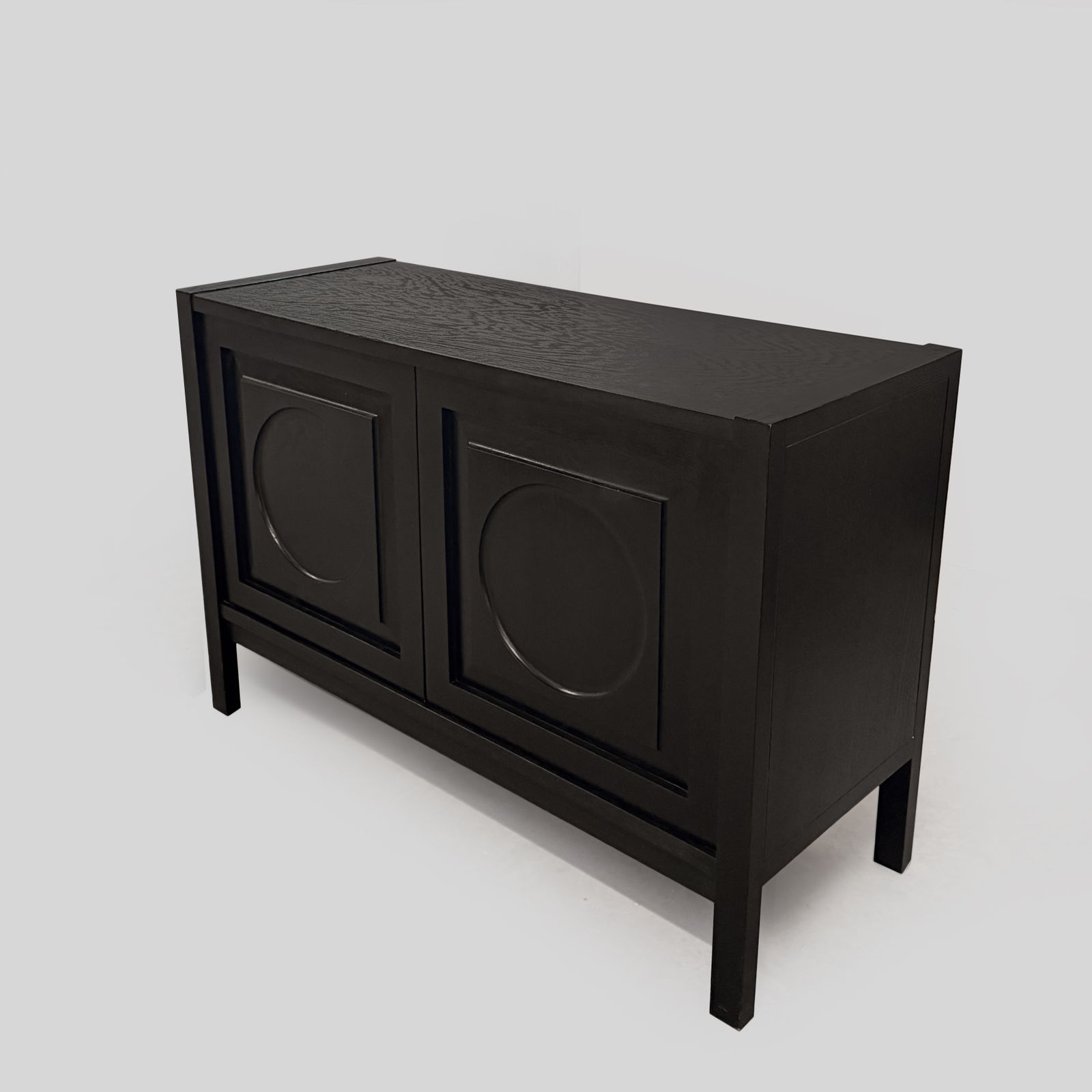 Grafisch Defour zwart dressoir, jaren 1970. photo Meubels