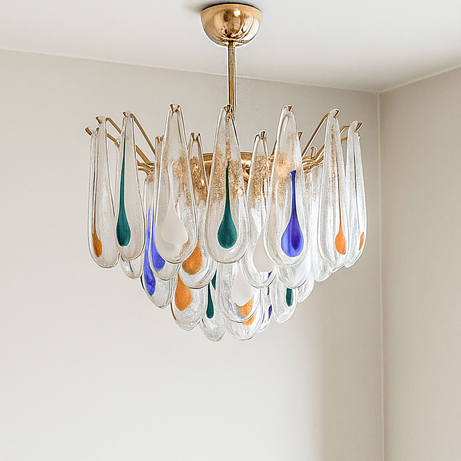 La Murrina Glass Chandelier, Italy, 1980s.