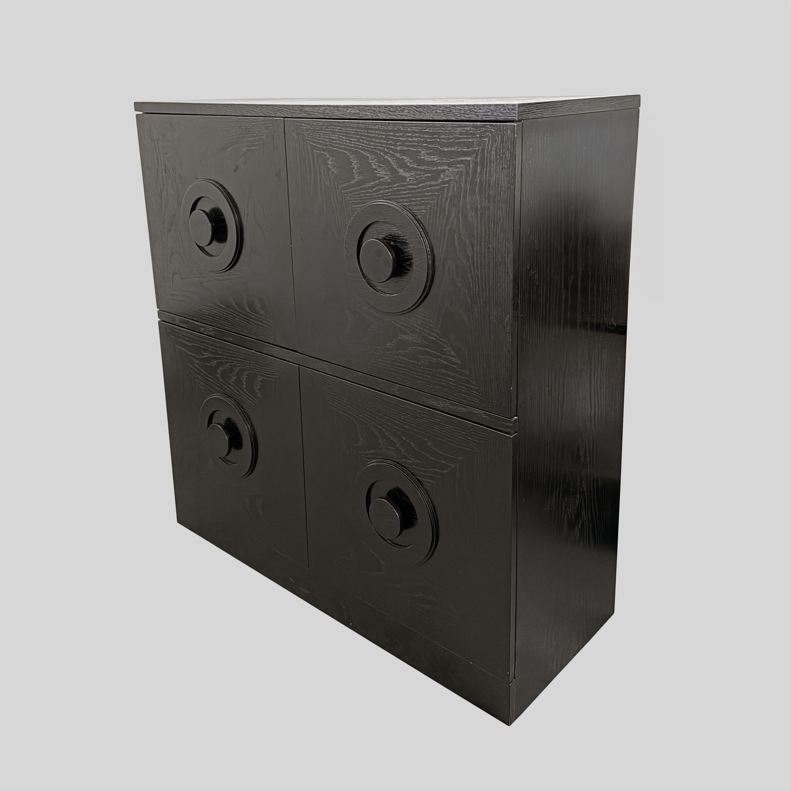 Graphical Defour Black Cabinet, 1970s. photo for sale