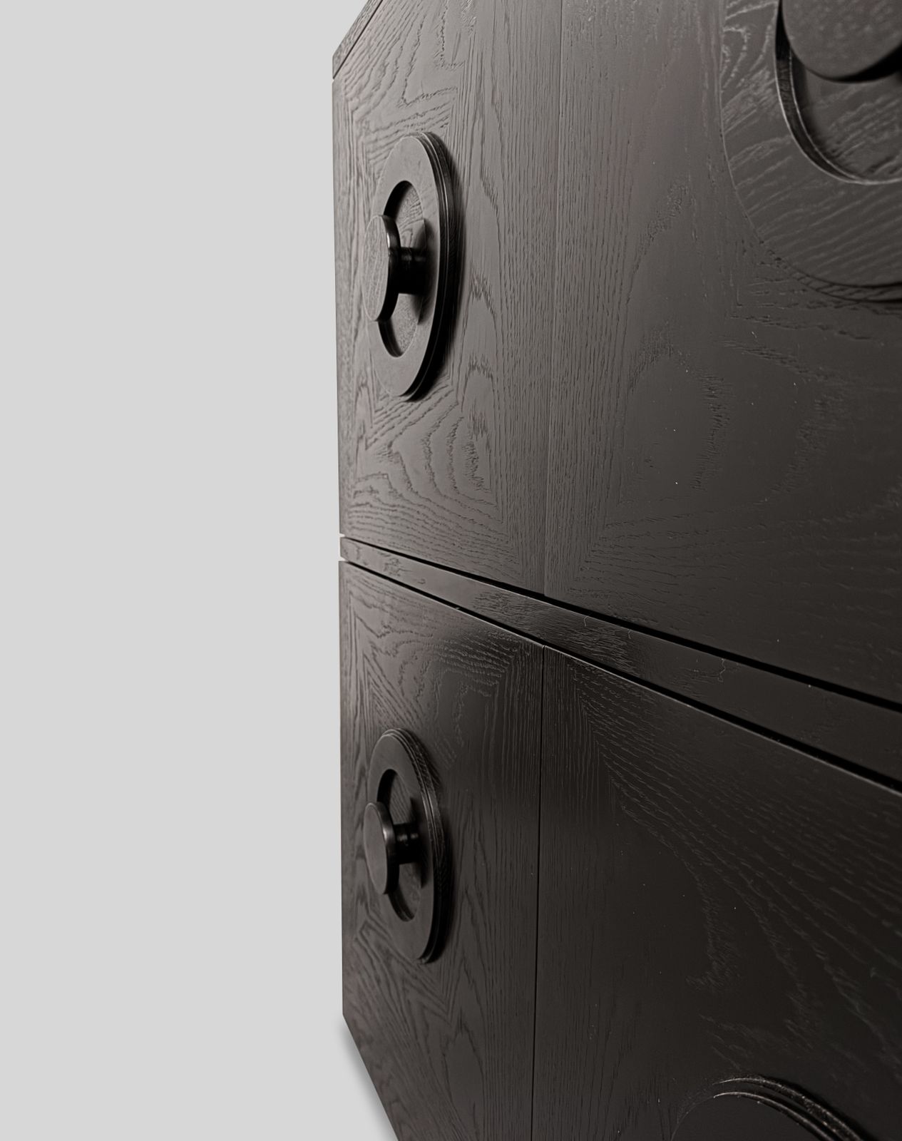 Graphical Defour Black Cabinet, 1970s. photo 1215.0