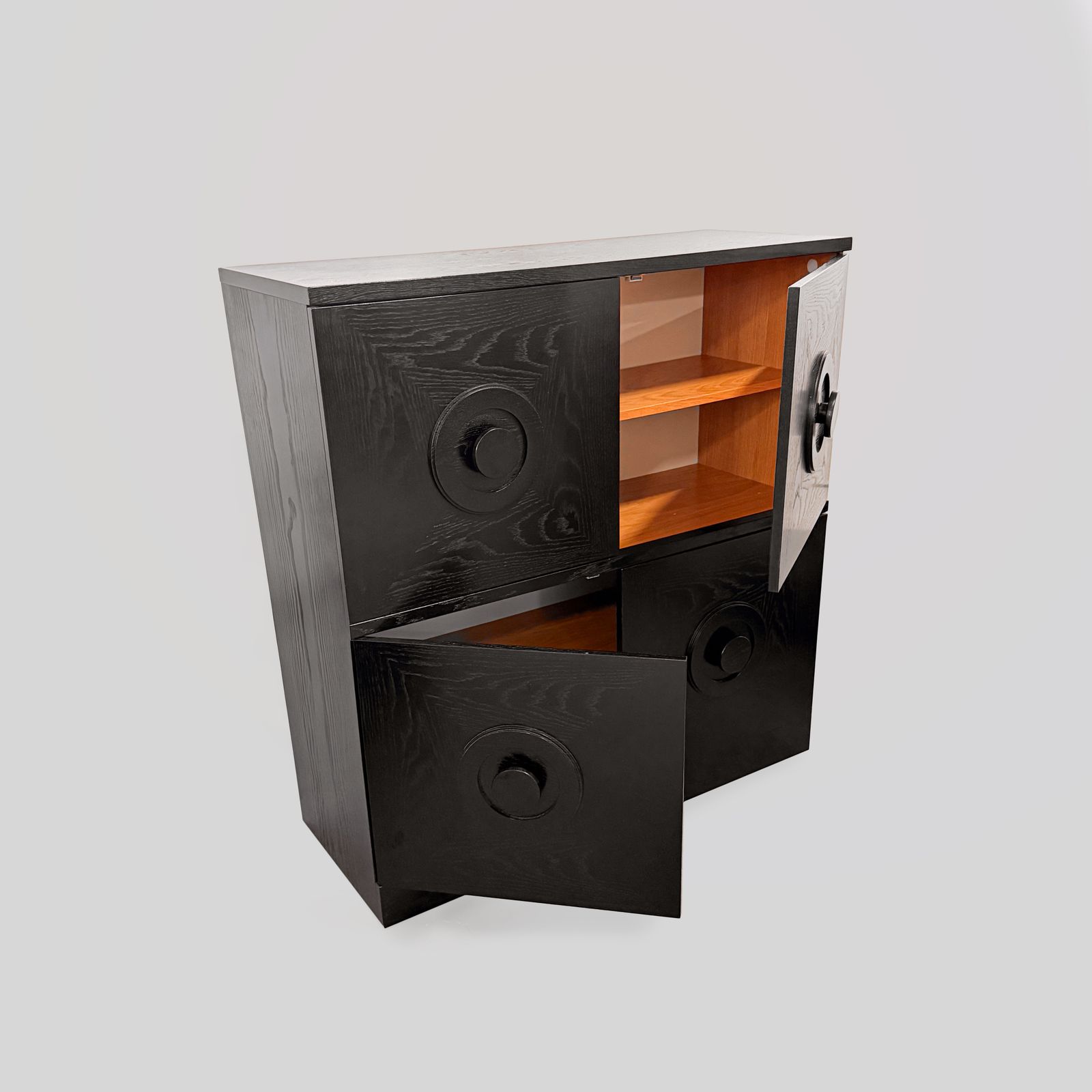 Graphical Defour Black Cabinet, 1970s. photo vinterior