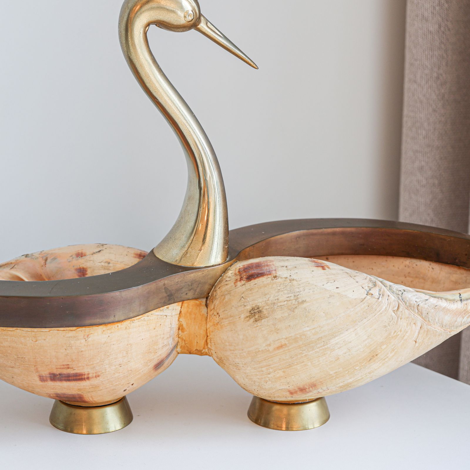 Sculpture Cygne de Gabriella Binazzi, années 1970. photo vintage