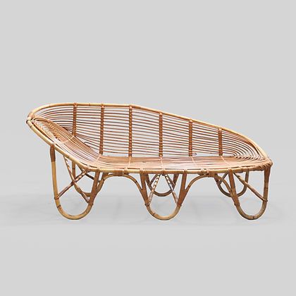 Vintage Rattan Design Sofa, 1960s photo furniture