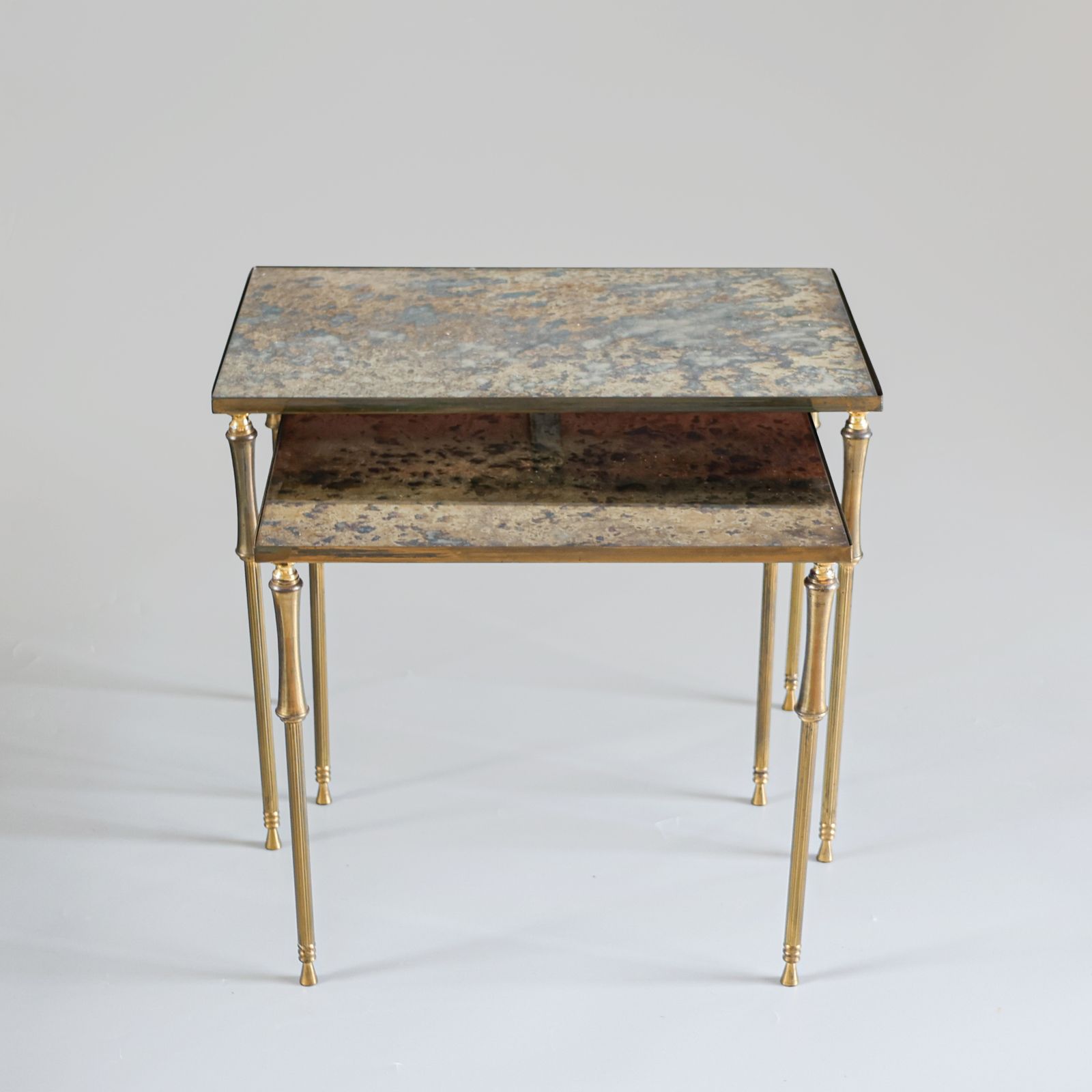 photo buy Eglomise Glass Nesting Tables In Neoclassical Style, Belgium, 1960s.
