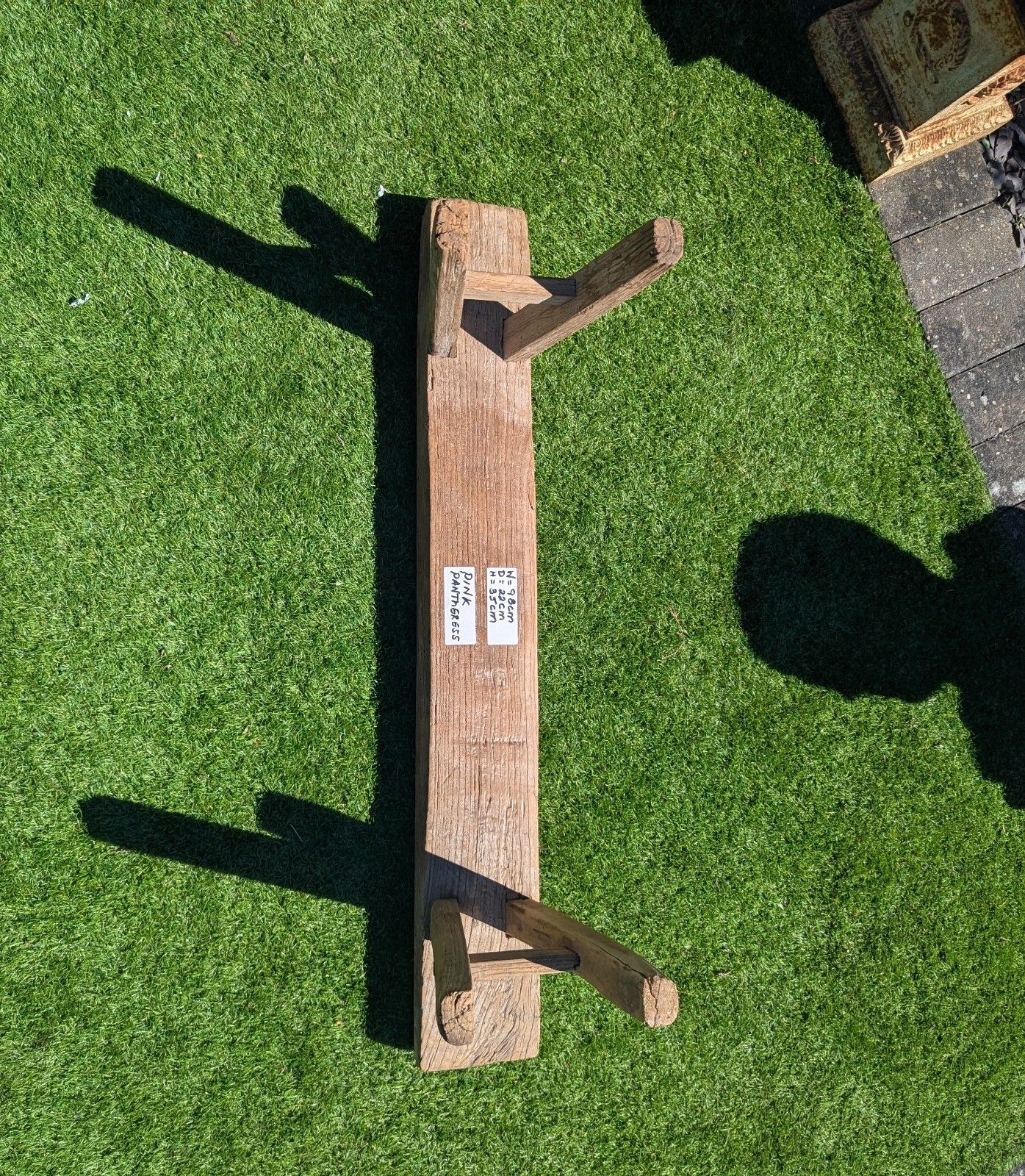 photo furniture Table/banc vintage en orme récupéré rustique, livraison disponible 0319.