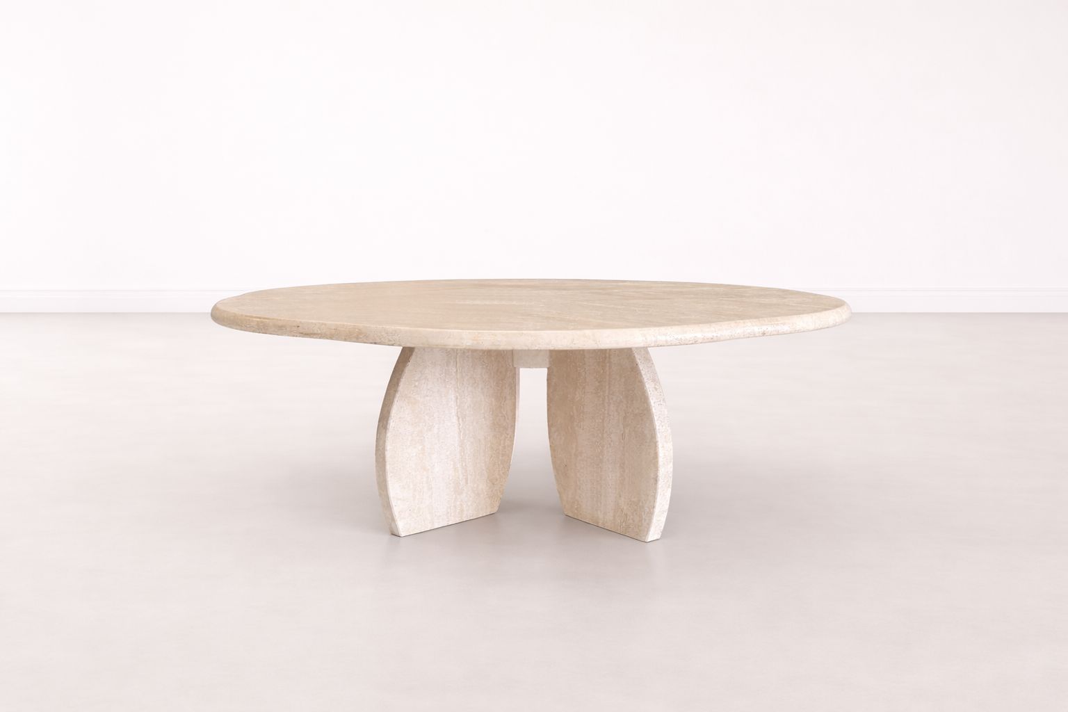 Vintage Cloud / Flower Shaped Travertine Coffee Table, Italy, 1970s. photo Furniture