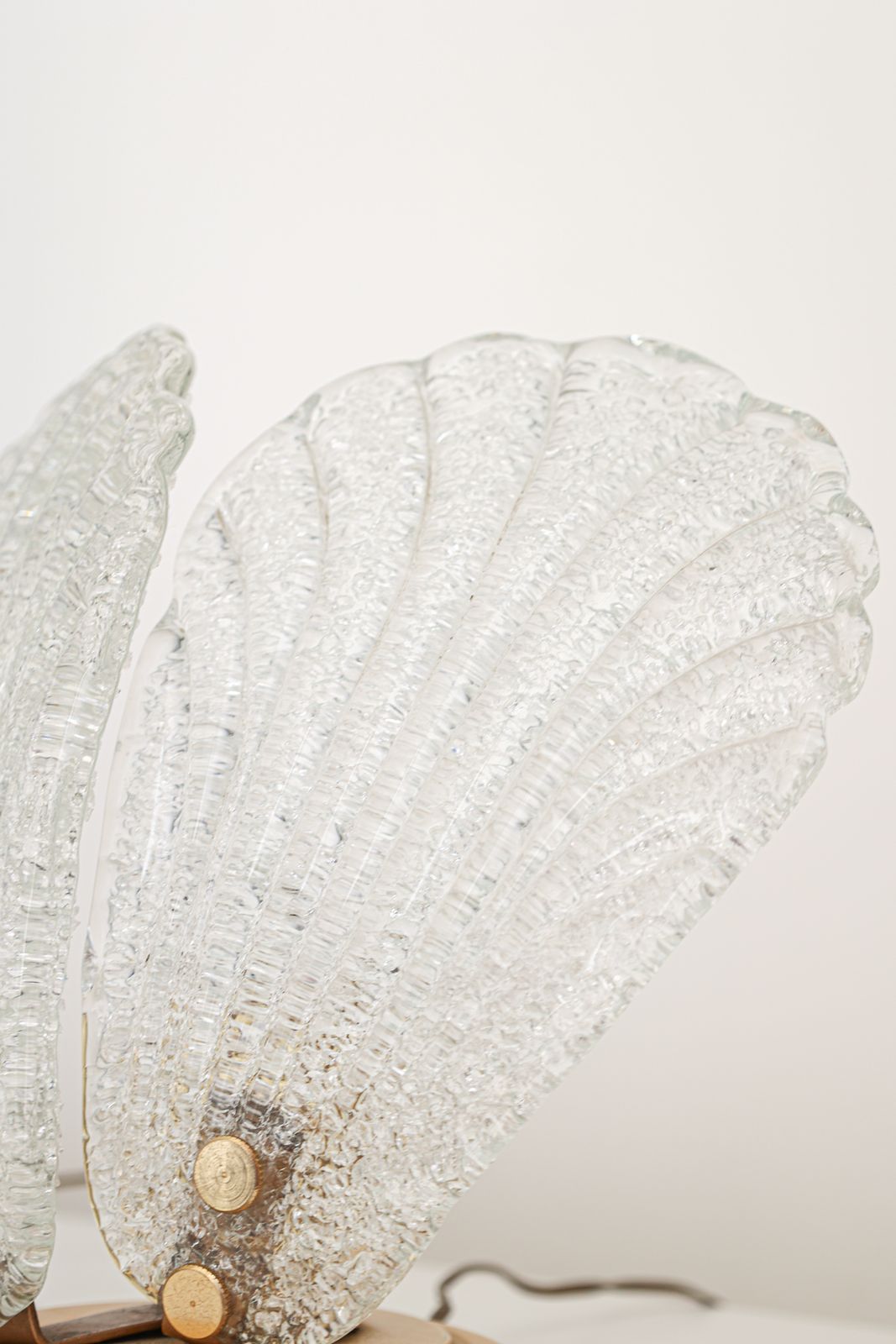 Lot de 2 lampes de table en verre de Murano, Italie, années 1980. photo vinterior
