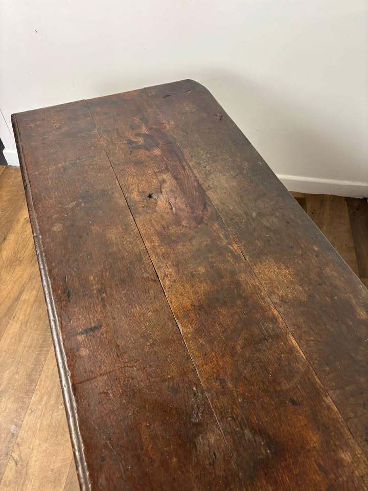 Georgian Oak Three Panel Coffer With Initials ‘Mh’ photo vintage