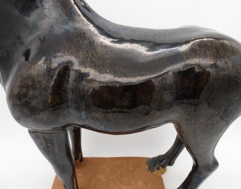 photo for sale Large Chinese Terracotta Ceramic Tang Horse, 1970s