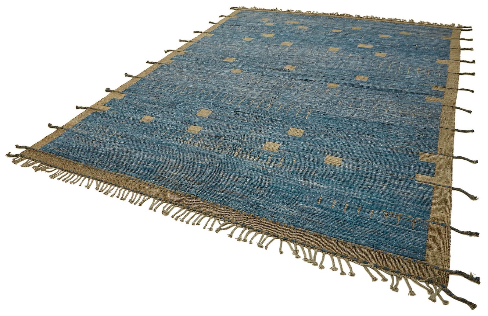9x12 Blue Modern Tribal Rug photo for sale