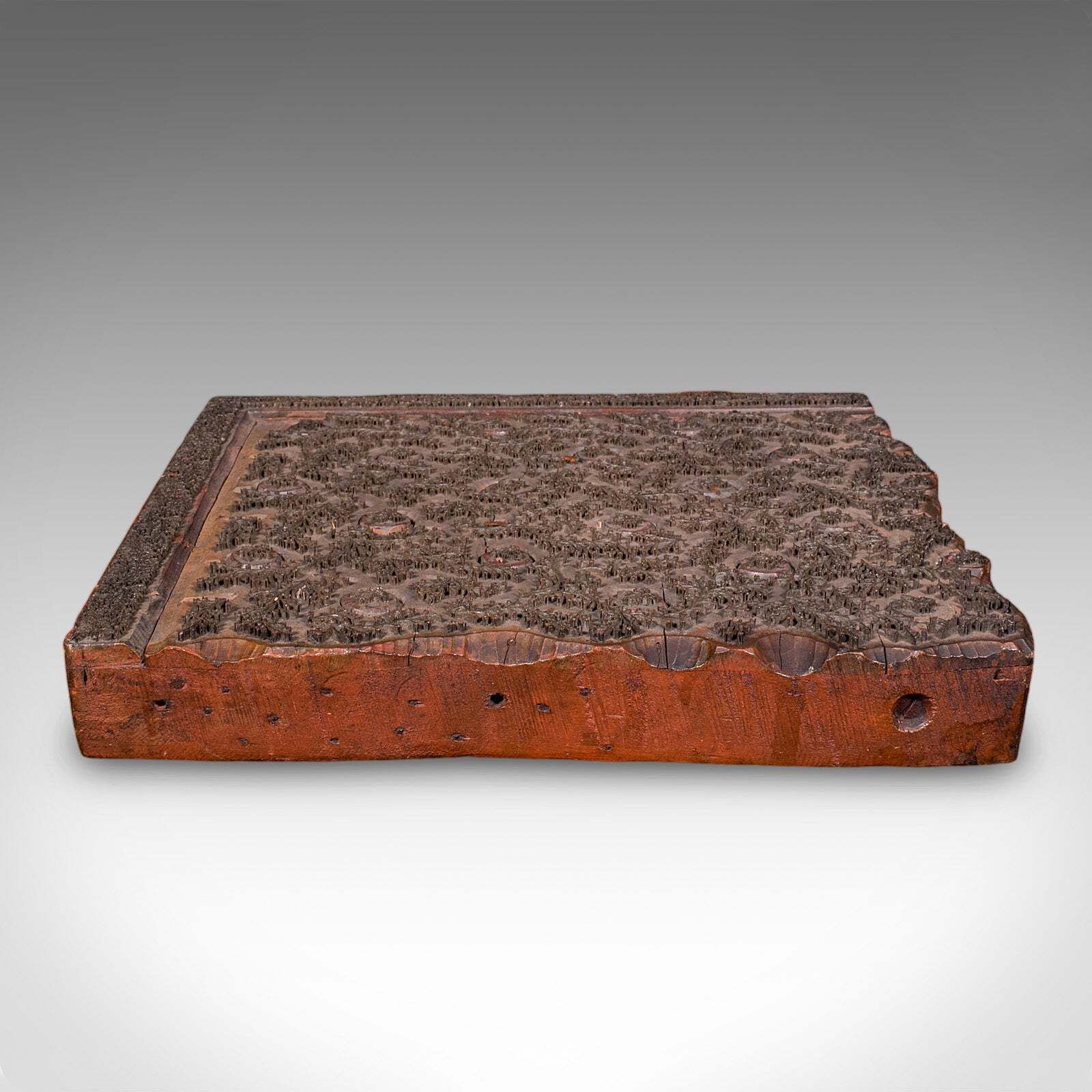Antique Wallpaper Printing Block, English, Carved Brass, Print Stamp, Victorian photo Home Decor