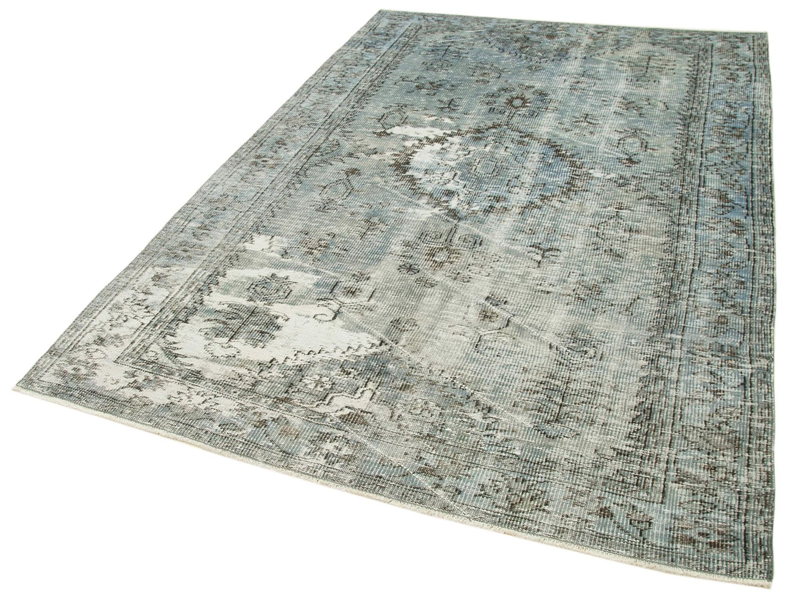 Tapis bleu overdyed 5x8, XVIe siècle photo for sale