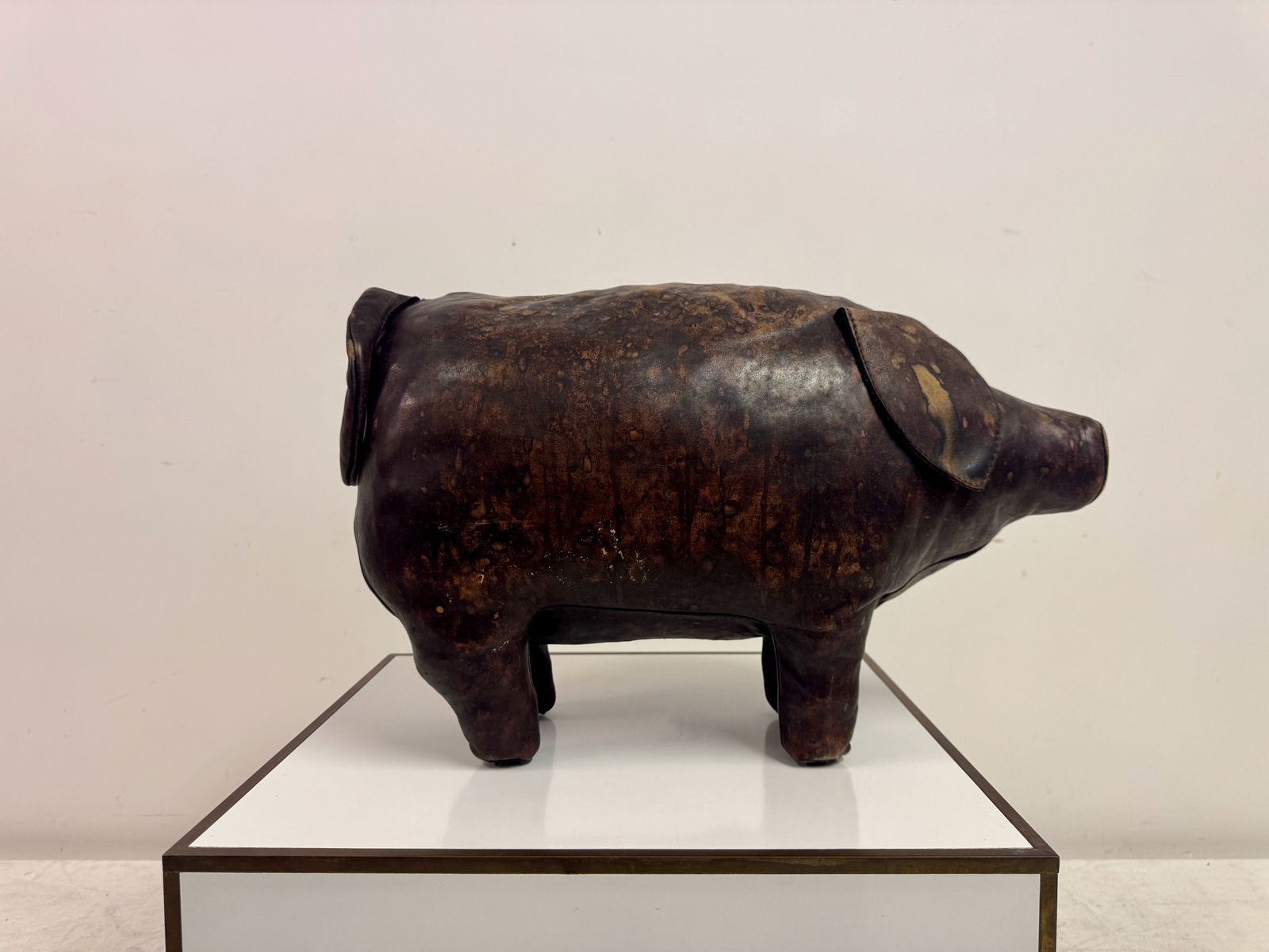 Vintage Leather Pig By Dimitri Omersa For Liberty And Abercrombie And Fitch photo furniture