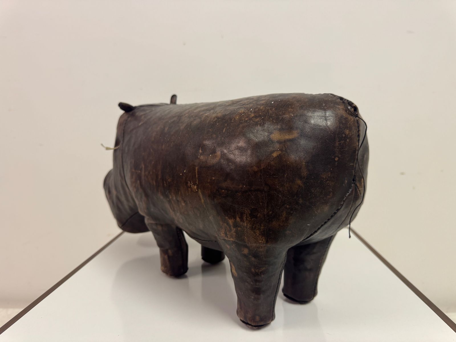 Art Vintage Leather Hippo By Dimitri Omersa For Liberty And Abercrombie And Fitch photo