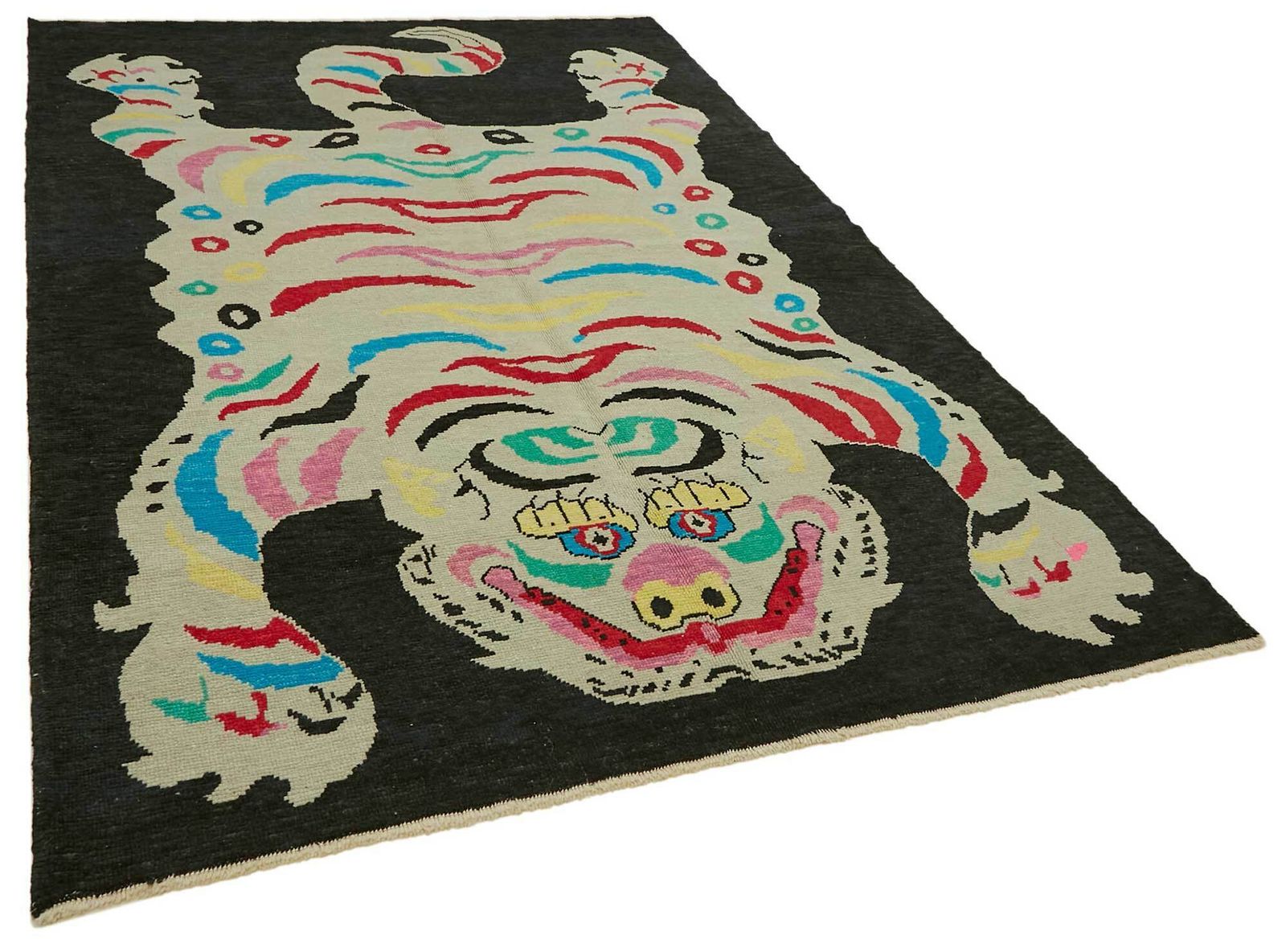 Tapis Oushak Tiger noué à la main, 7x10 photo furniture