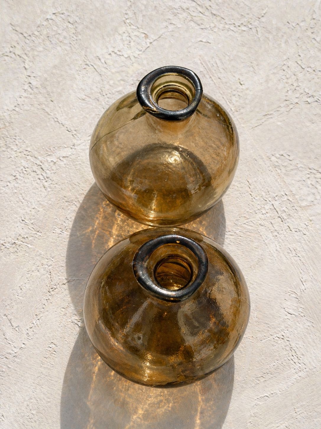 Pair Of Mid Century Smoked Glass Vases photo buy