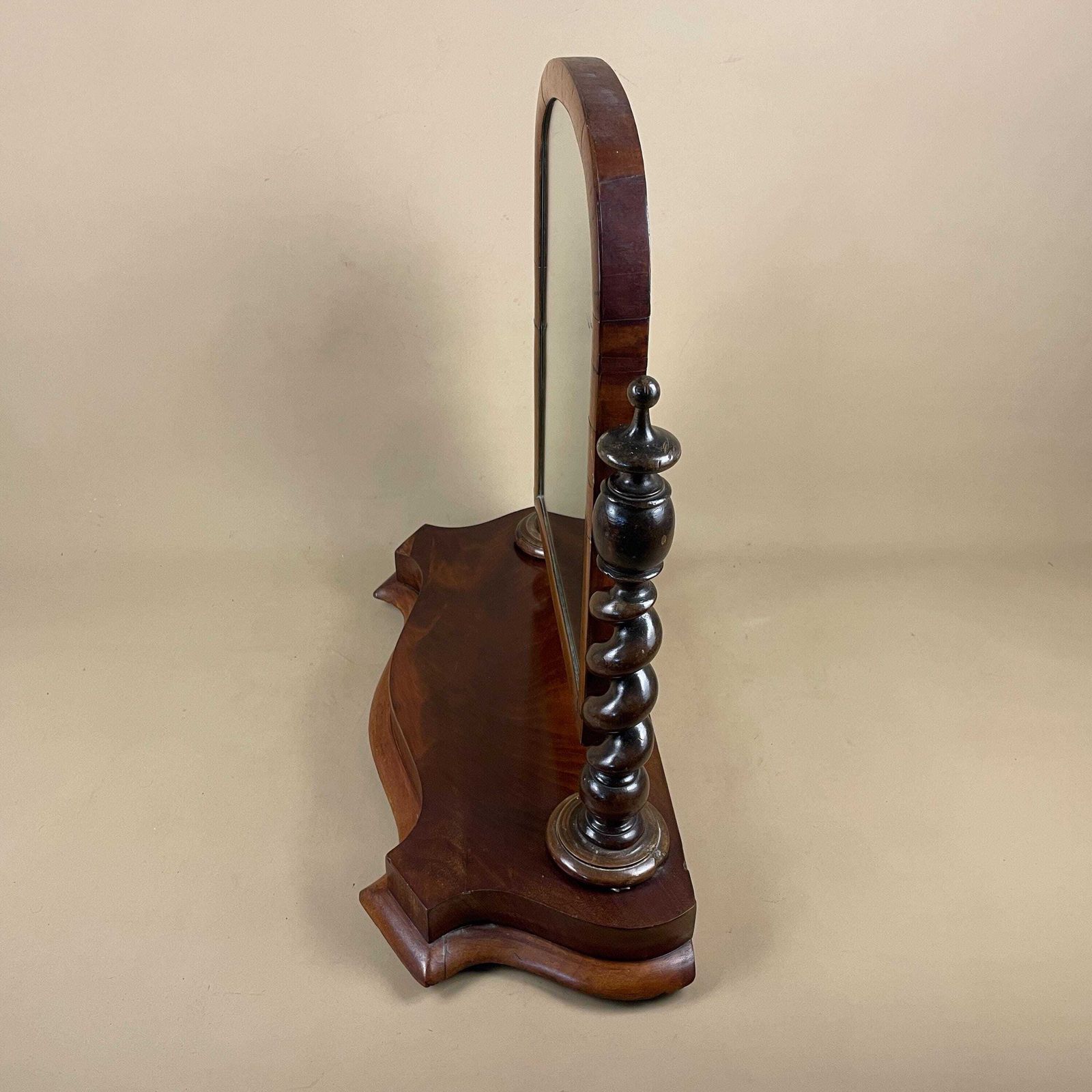 photo buy Antique Vanity Mirror Wood Barley Twist Tabletop Swivel Vintage Dressing Table Mirror Victorian Bedroom Dressing Room Decor