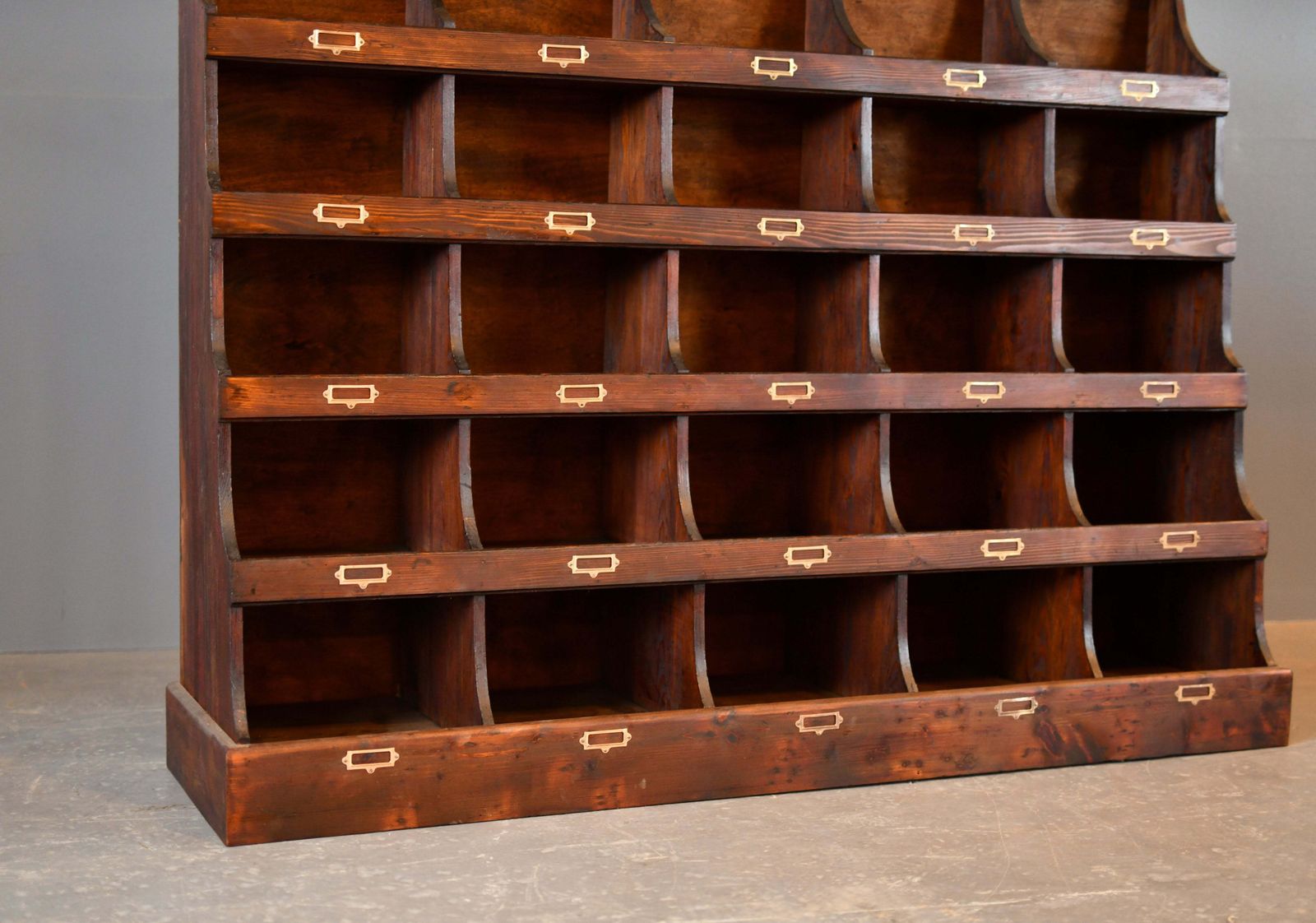 Early 20th Century Ironmongers Pigeon Hole Shelves photo furniture