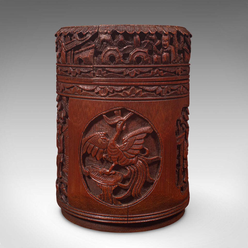 Antique Handmade Spice Pot, Oriental, Carved Bamboo, Treen, Kitchen, Art Deco Antique Handmade Spice Pot, Oriental, Carved Bamboo, Treen, Kitchen, Ar photo 595.0