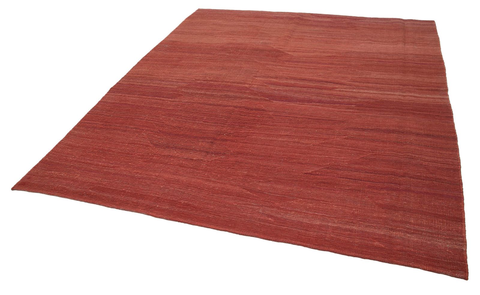 8x9 Rood Hedendaags Kilim Vloerkleed photo for sale