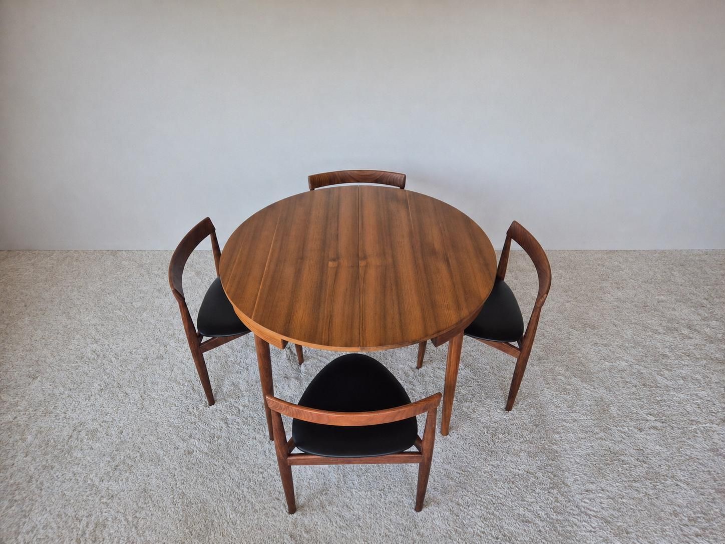 Roundette Teak Extendable Dining Set By Hans Olsen For Frem Røjle, Denmark 1960s photo furniture