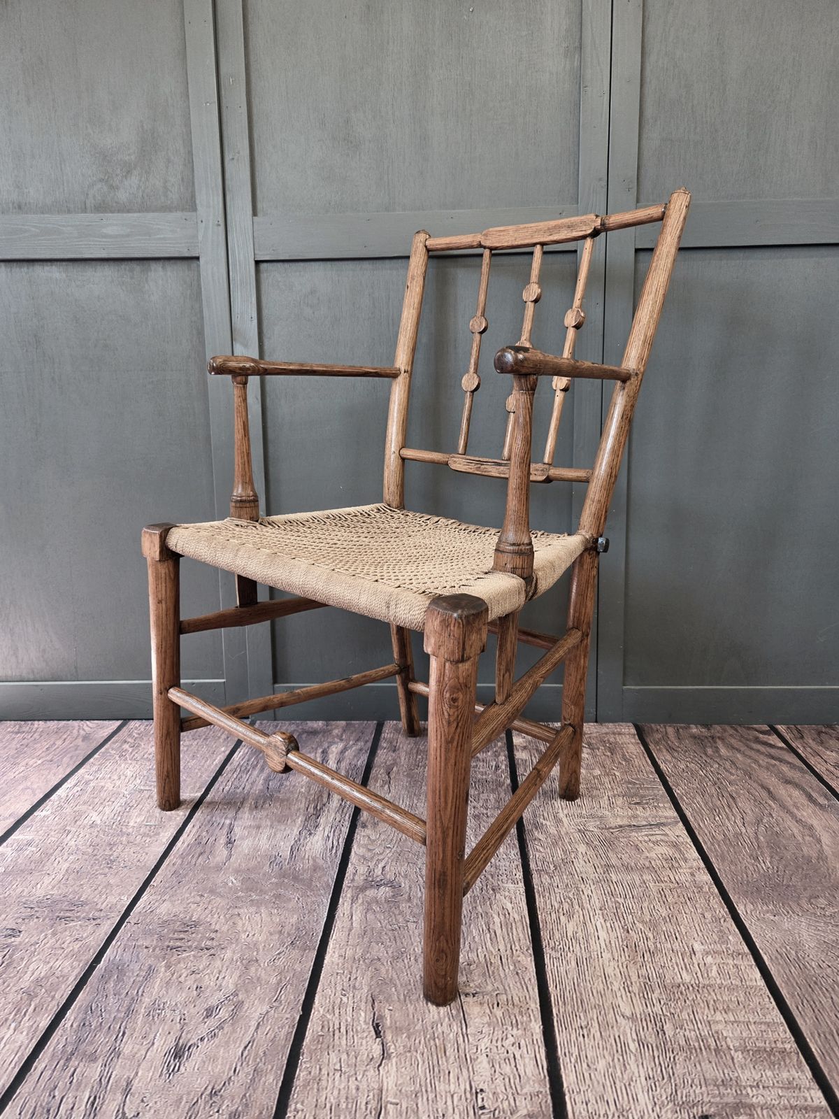 19th Century Vernacular Arts And Crafts Style Elm Armchair photo for sale