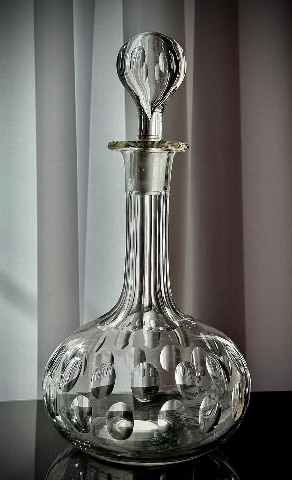 Home Decor Victorian Shaft And Globe Glass Decanter, C.1880 photo