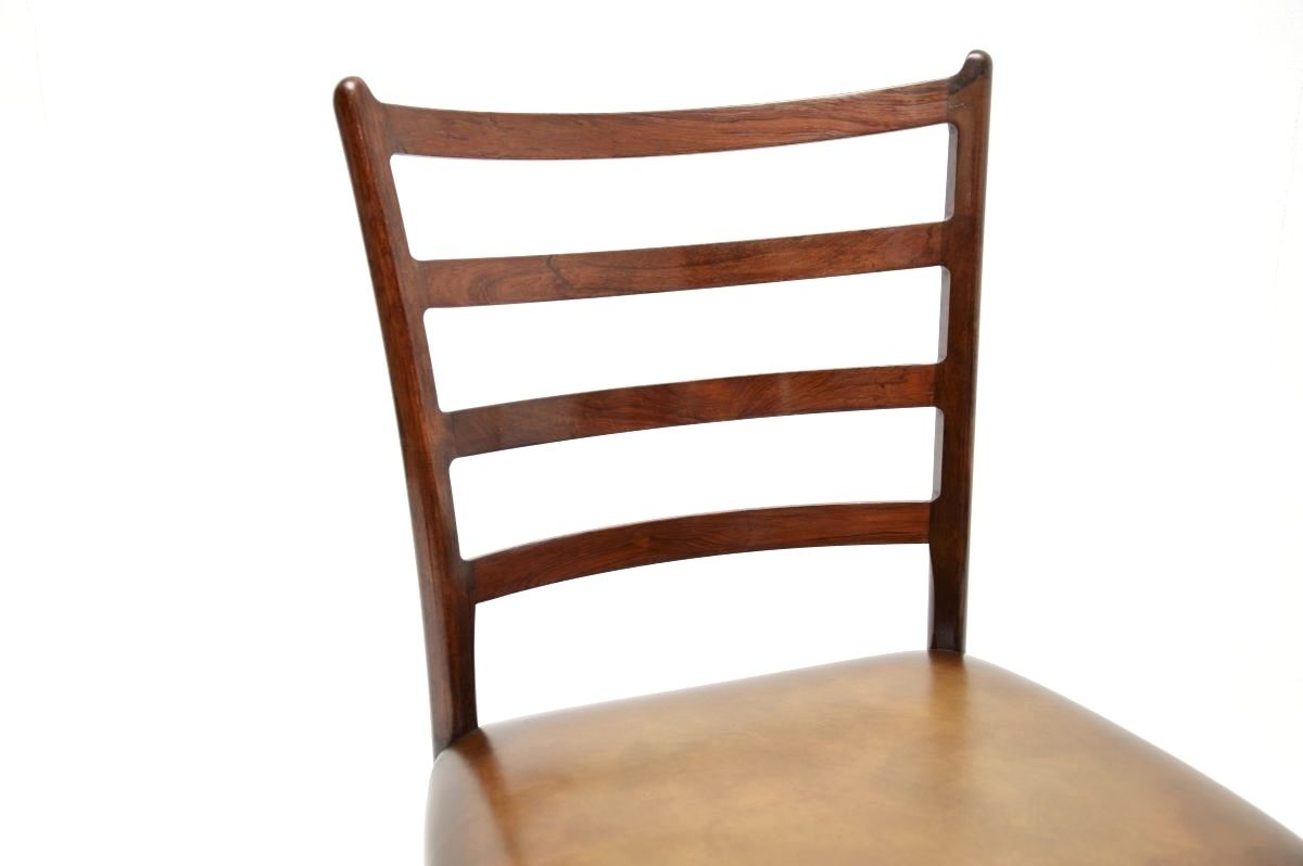 Pair Of Danish Rosewood And Leather Chairs By Johannes Andersen photo vintage