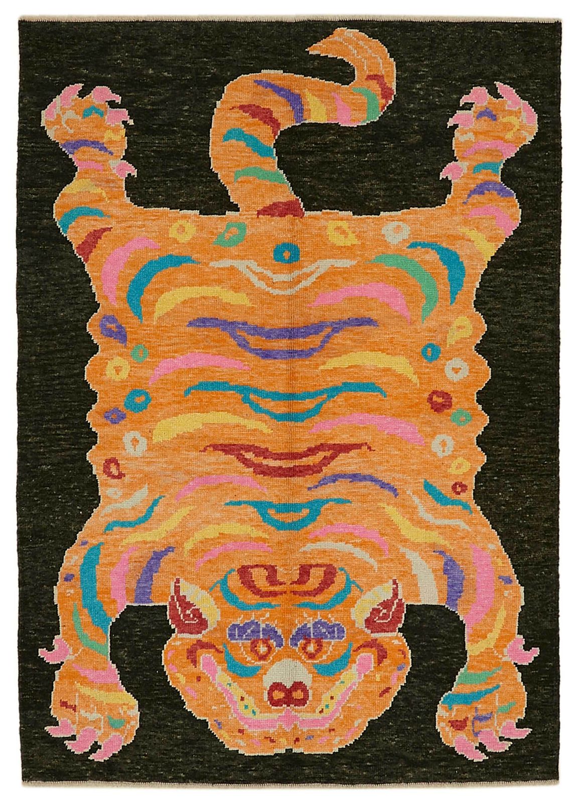 6x8 Hand Knotted Tiger Oushak Rug   46688