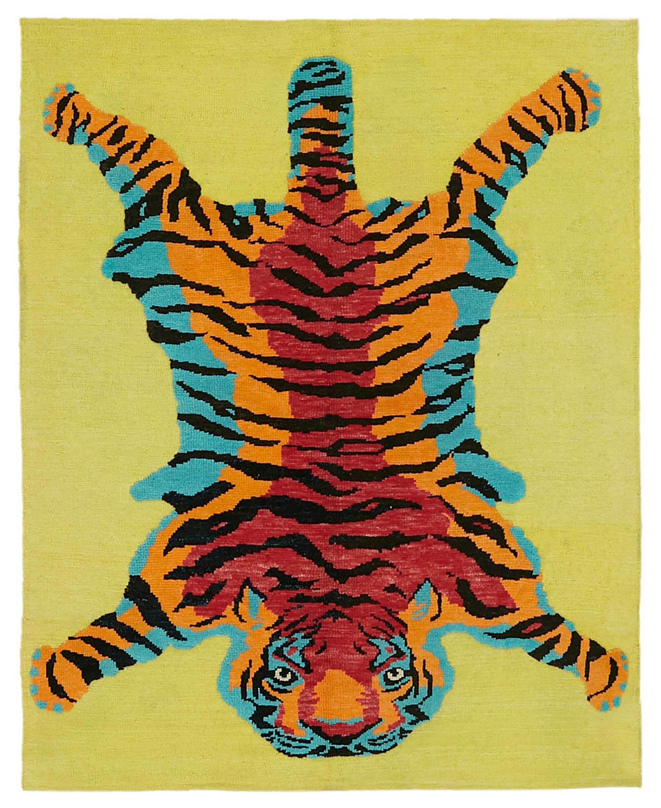 Tapis Oushak tigre noué à la main 5x7   46681