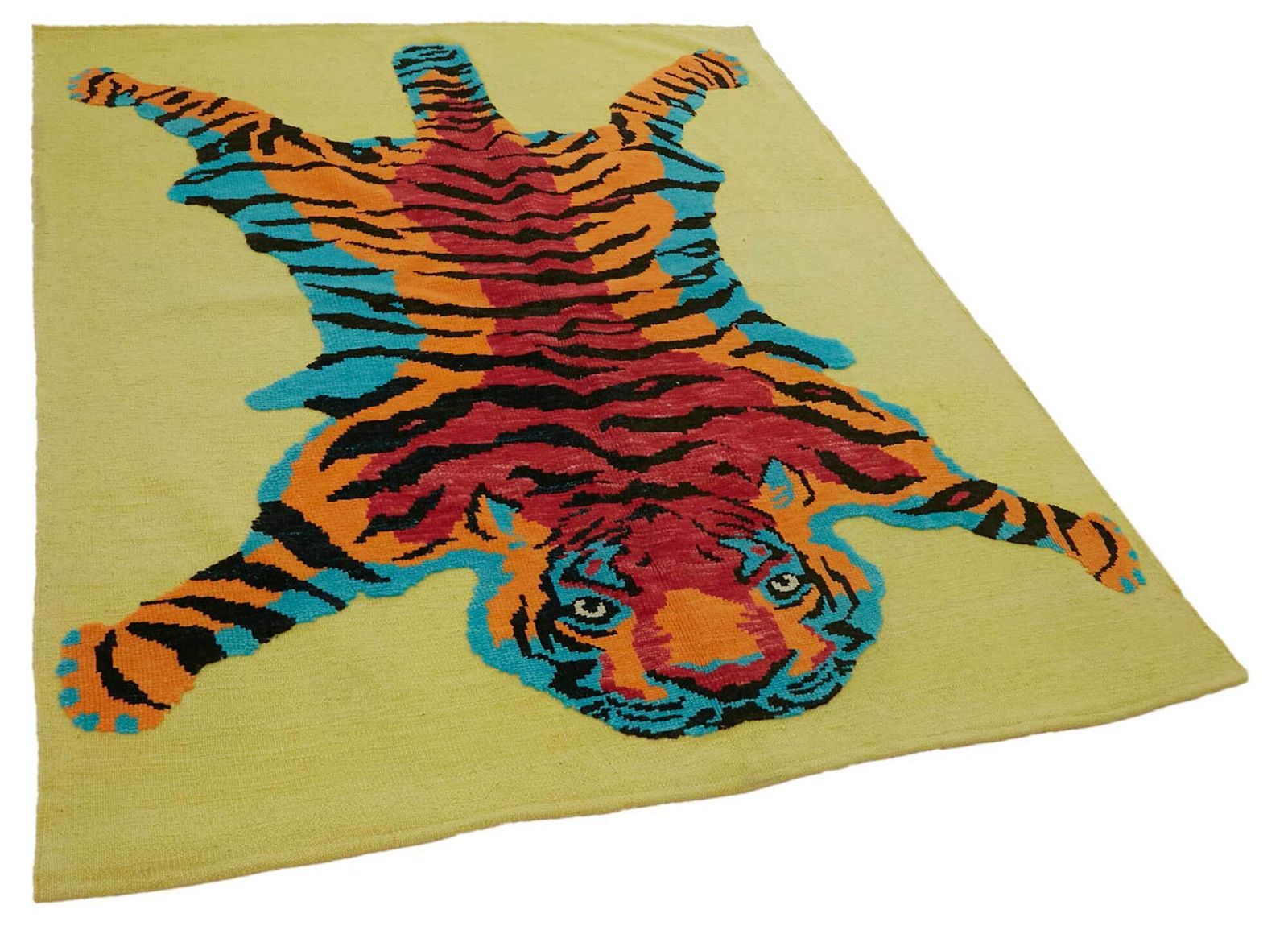 Tapis Oushak tigre noué à la main 5x7   46681 photo furniture
