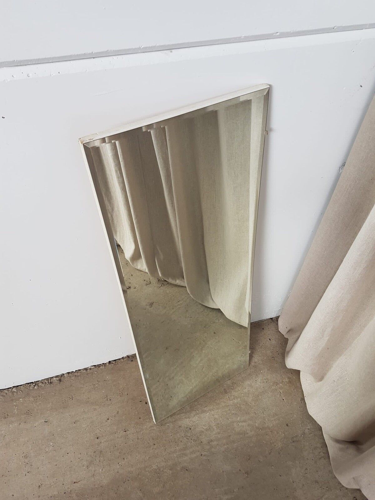 photo furniture Vtg Late Mid Century Floor Standing Wall Hallway Mirror Scandi Danish Retro R282