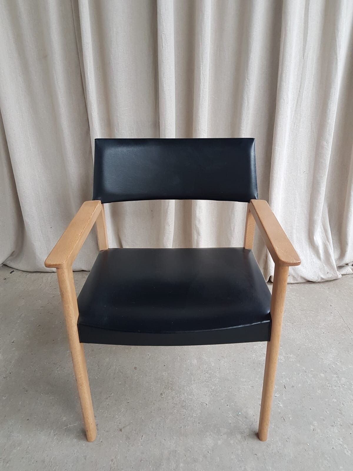 Vtg Late Mid Century Danish Oak Chair Side Occasional Armchair Scandi Retro R366 photo vinterior