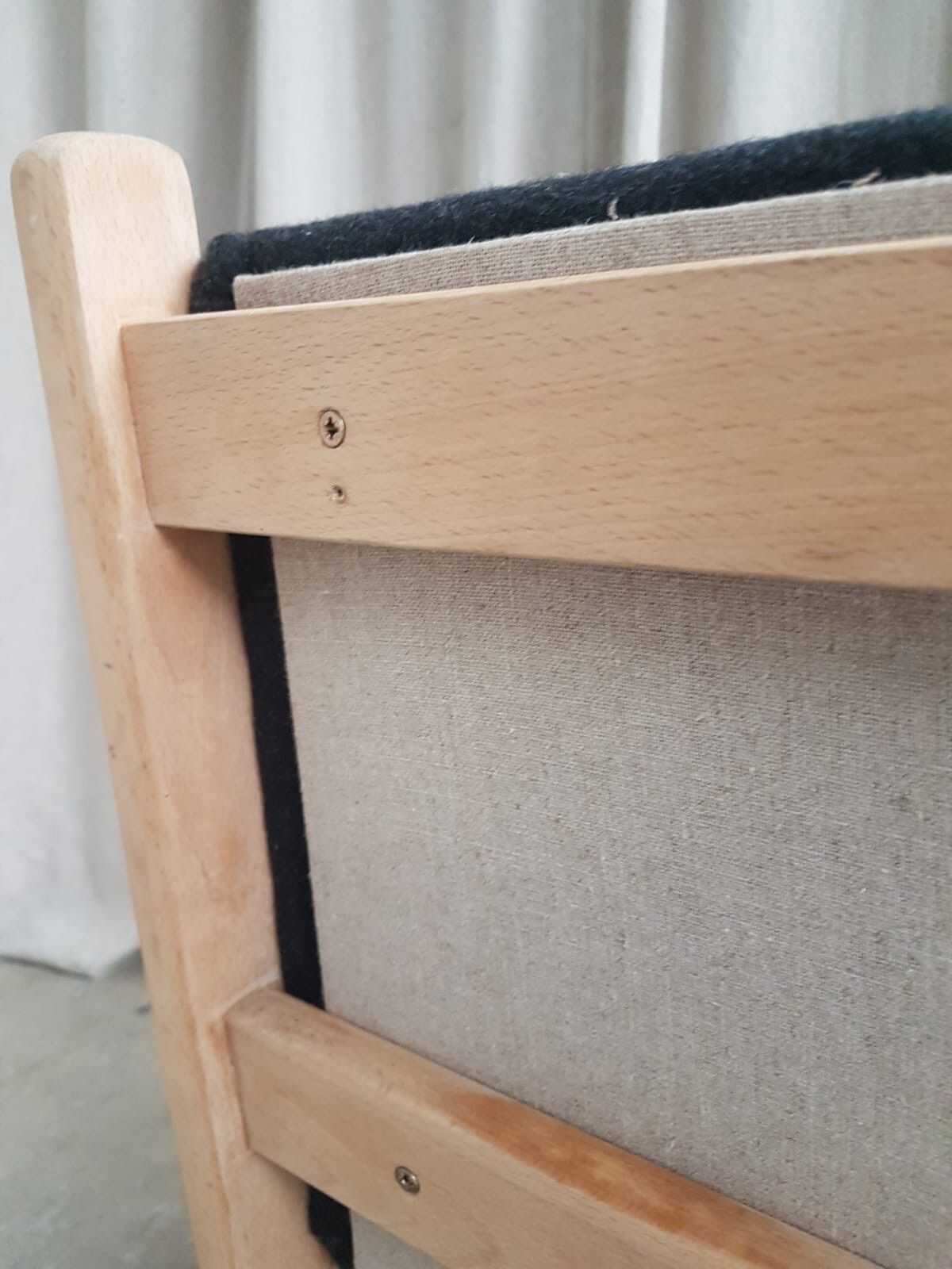 photo furniture Vtg Mid Century Danish Wool Scandi Chair By Kvetny & Sønners Stolefabrik #398