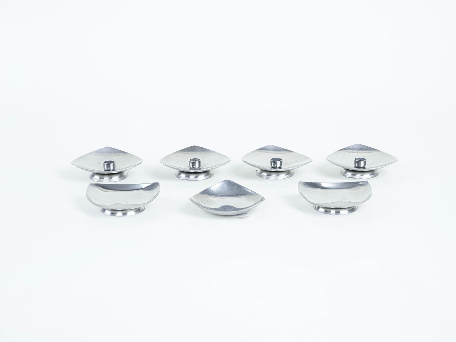 Set Of Steel Candlesticks, Danish Design, 1970s, Made In Denmark photo furniture