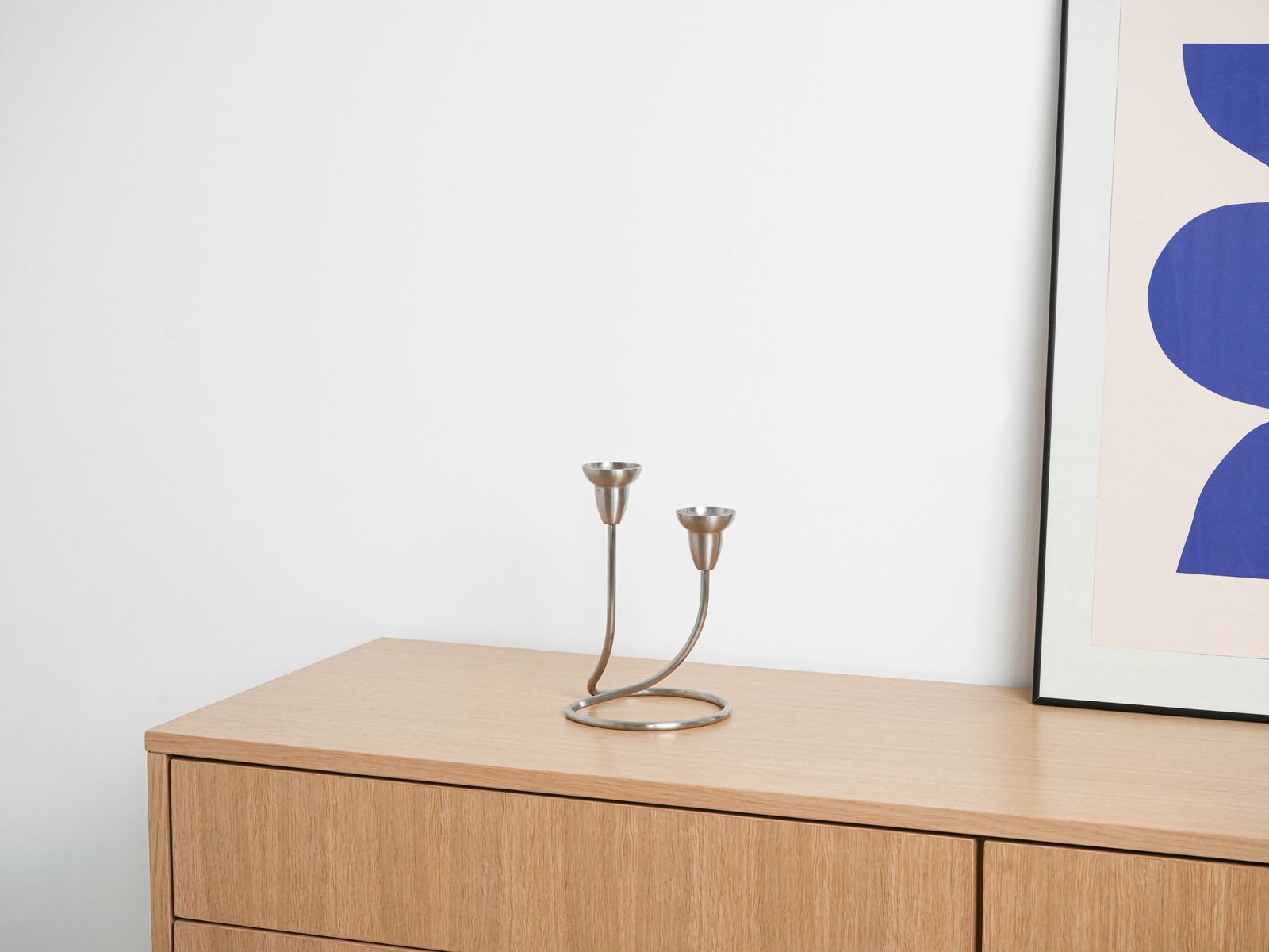 Steel Candlestick, Danish Design, 1970s, Manufactured By Georg Jensen photo 259.0